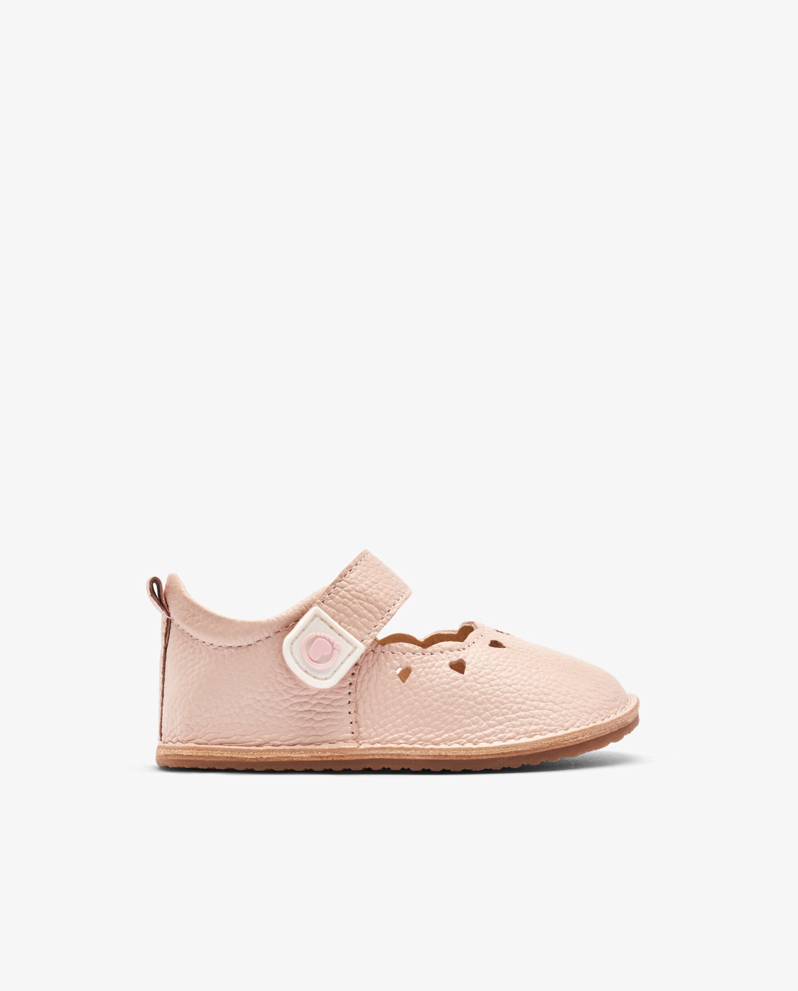 Imagen 0 de Pepitos de bebés diseño respetuoso con perforado de ondas Mary janes Rosa
