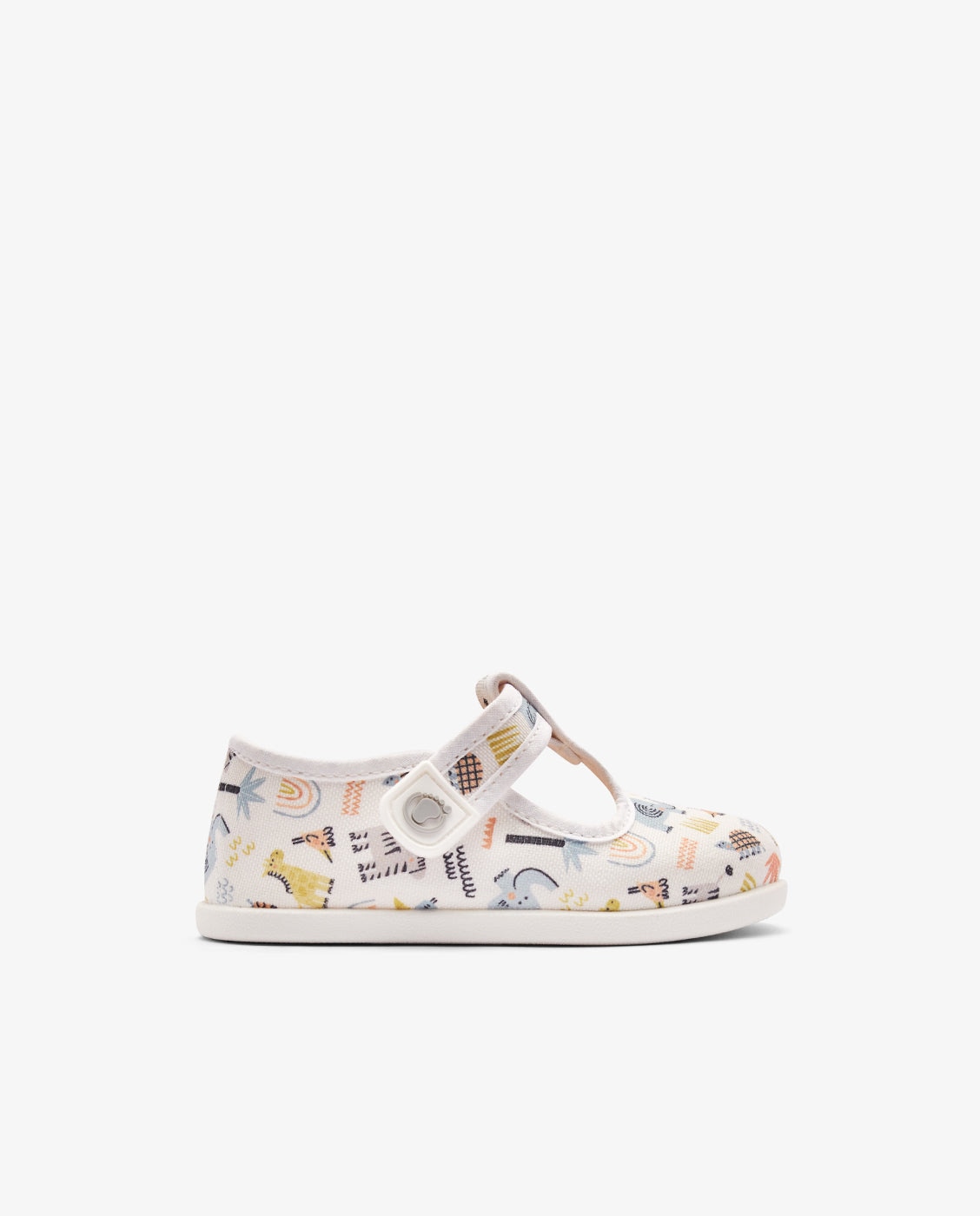 Imagen 0 de Pepitos de bebés estampado animales suela antideslizante Mary Janes Multicolor