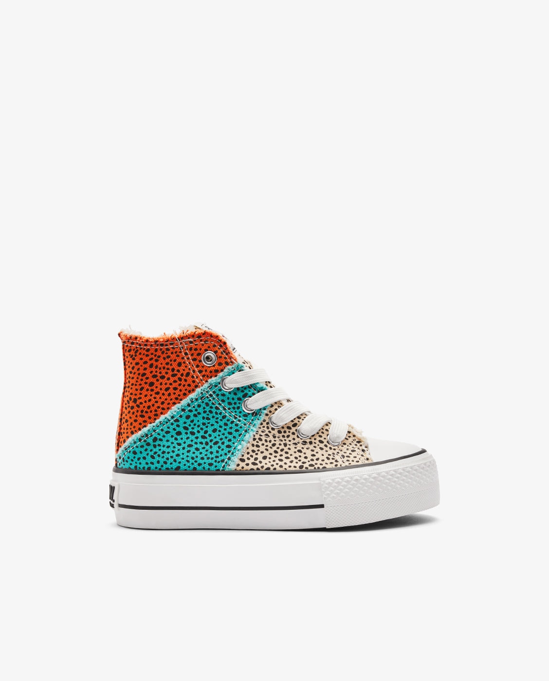 Zapatillas altas de niña diseño patchwork en multicolor Multicolor Conguitos Multicolor-1
