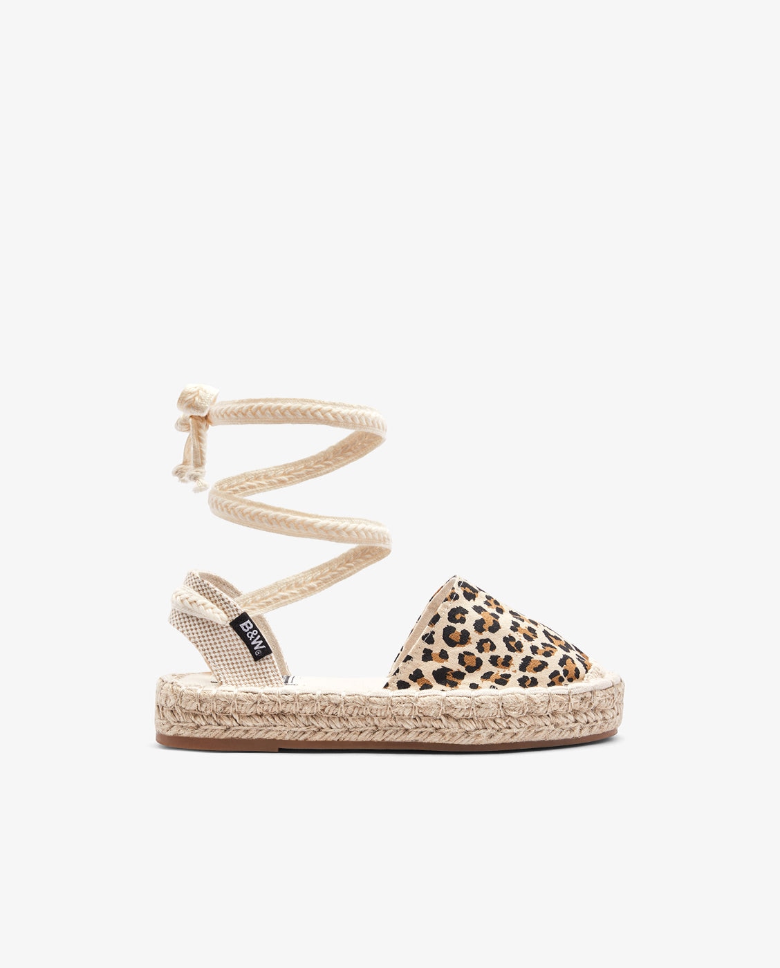 Alpargatas de niña suela de esparto y cordón ajustable en leopardo Estampado Conguitos Estampado-1