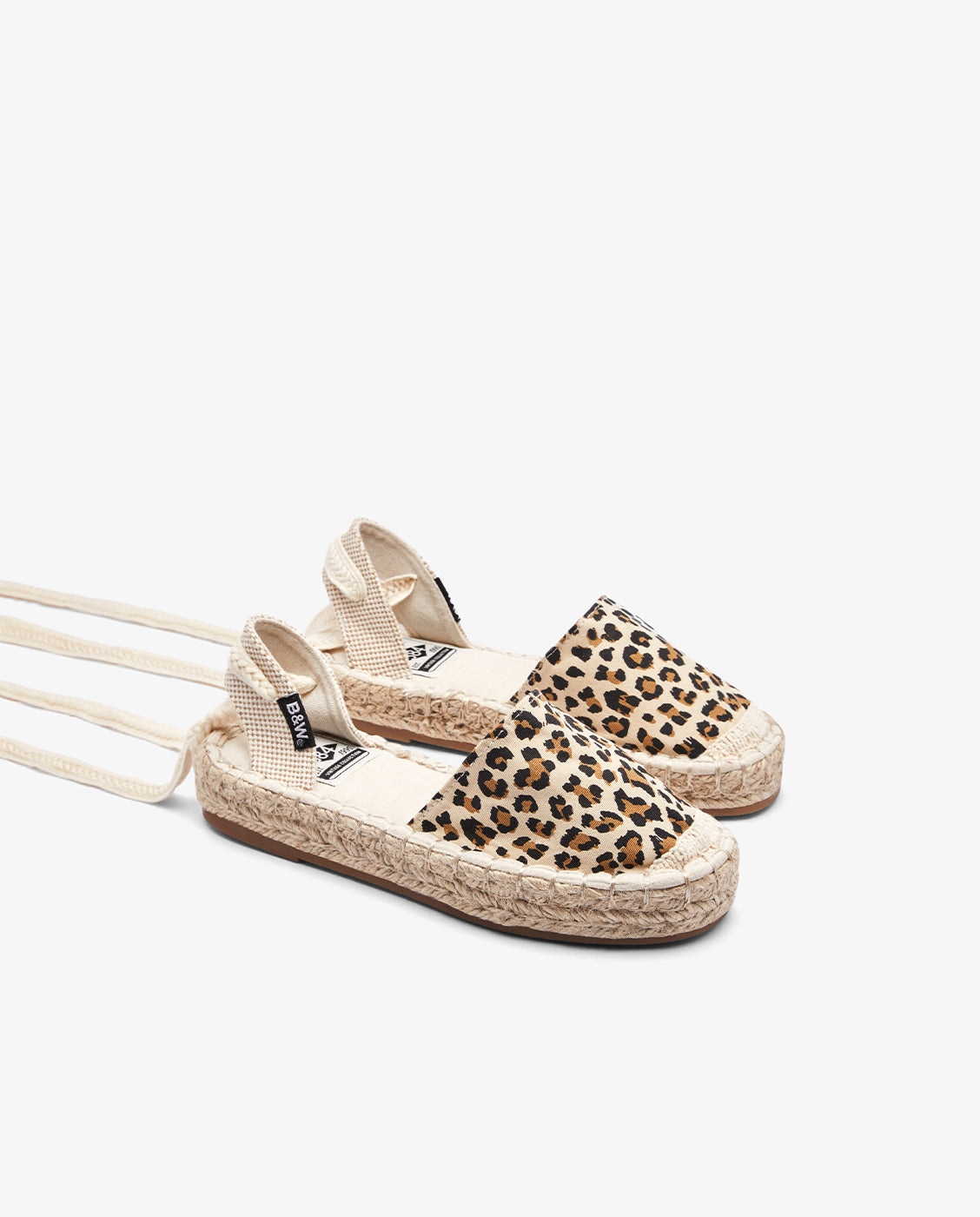 Alpargatas de niña suela de esparto y cordón ajustable en leopardo Estampado Conguitos Estampado-2