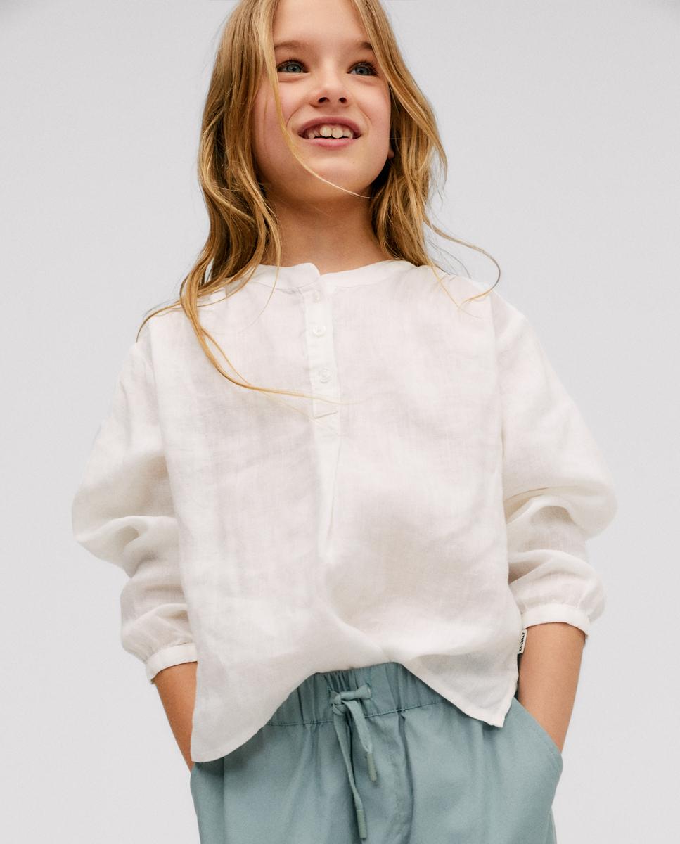 Camisa blanca niña online h&m