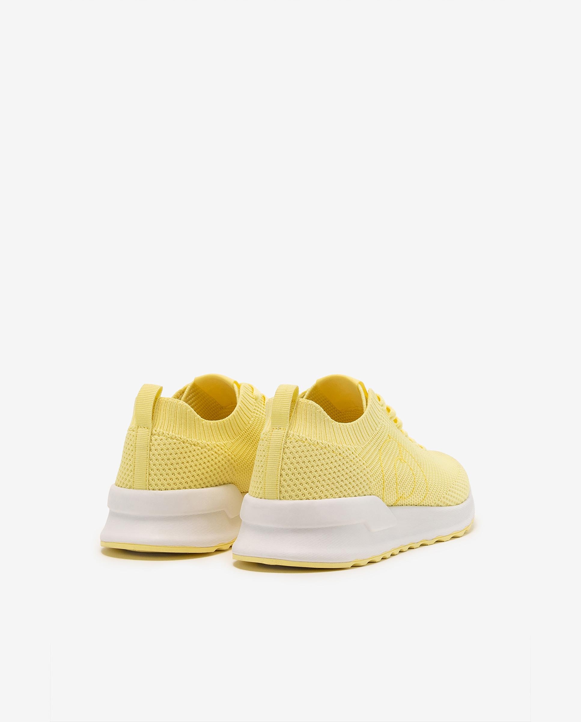 Zapatillas Condeknit de mujer tipo calcetín bajas cordones - Ecoalf - Amarillo Amarillo-2