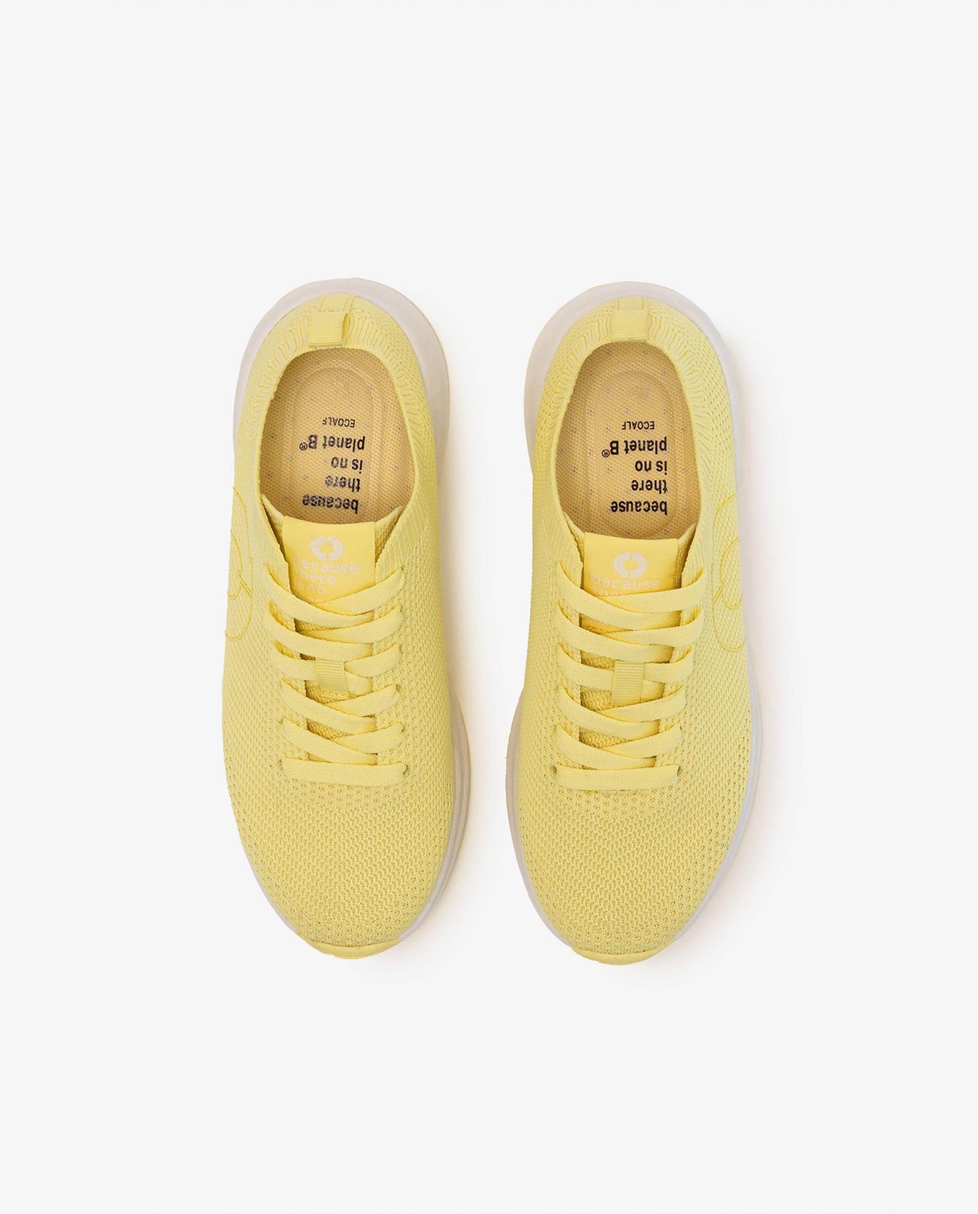 Zapatillas Condeknit de mujer tipo calcetín bajas cordones - Ecoalf - Amarillo Amarillo-3