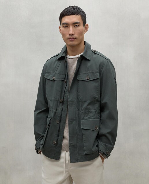 Coats Sale Chaqueta Aigle Hombre Mid-length Bordada Marrón Oscuro