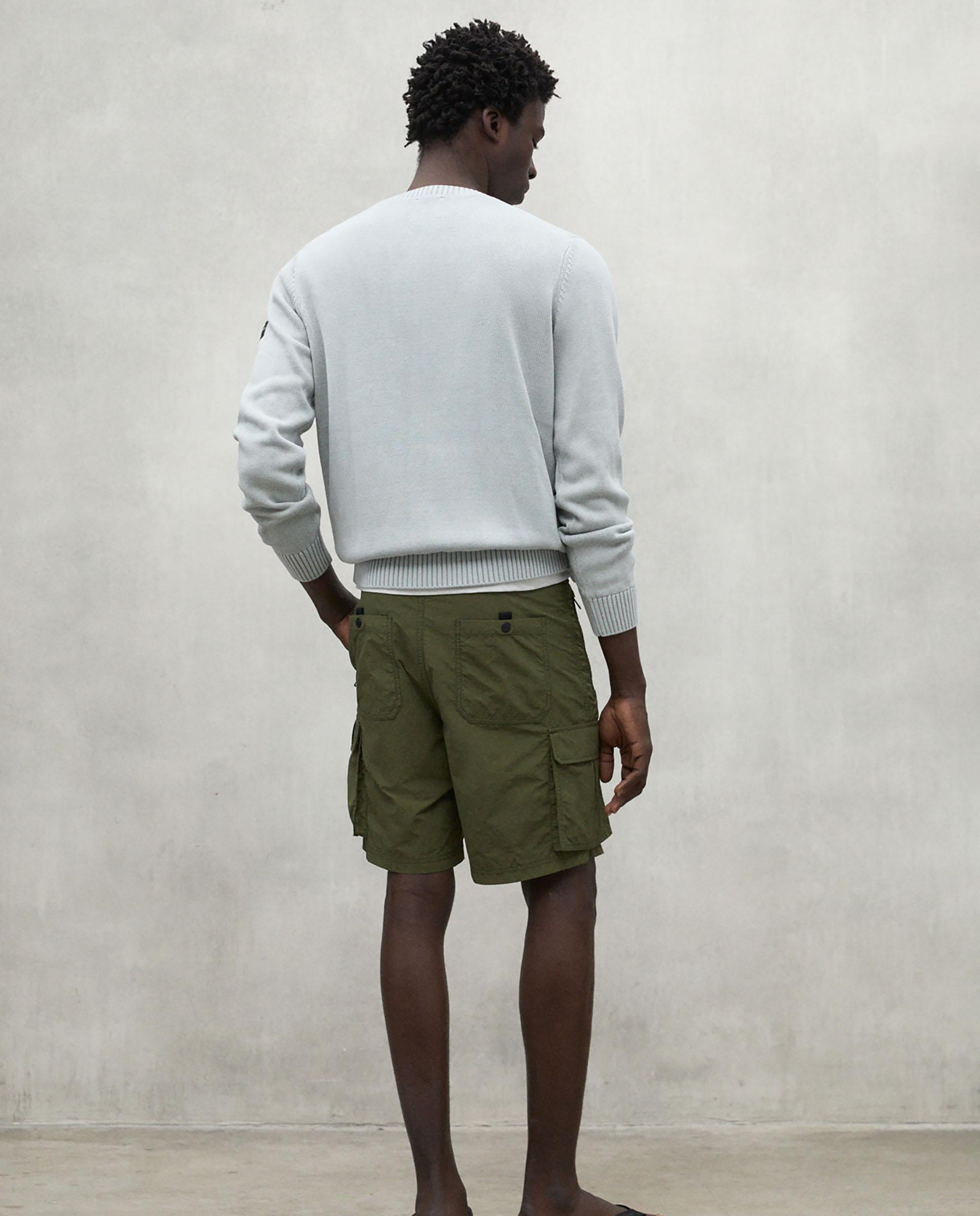 Pantalones cortos cargo de hombre con cierre de botón y cremallera - Ecoalf - Verde Verde-2