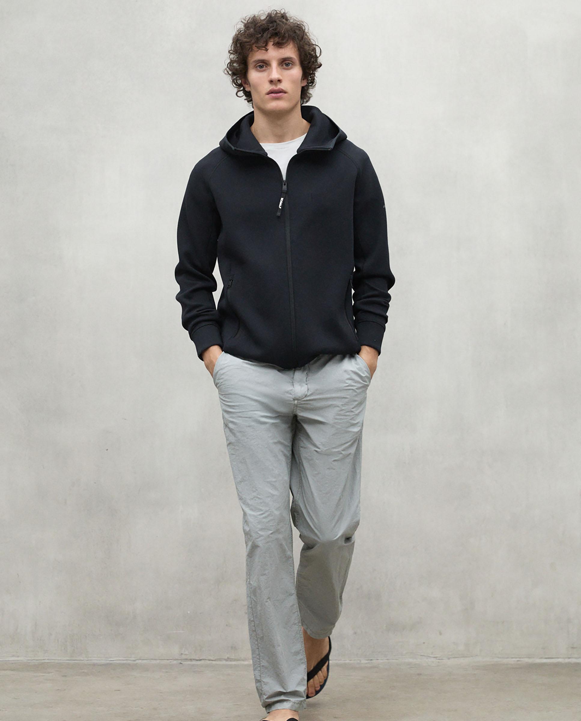 Sudadera de hombre con capucha y cierre de cremallera - Ecoalf - Negro Negro-2