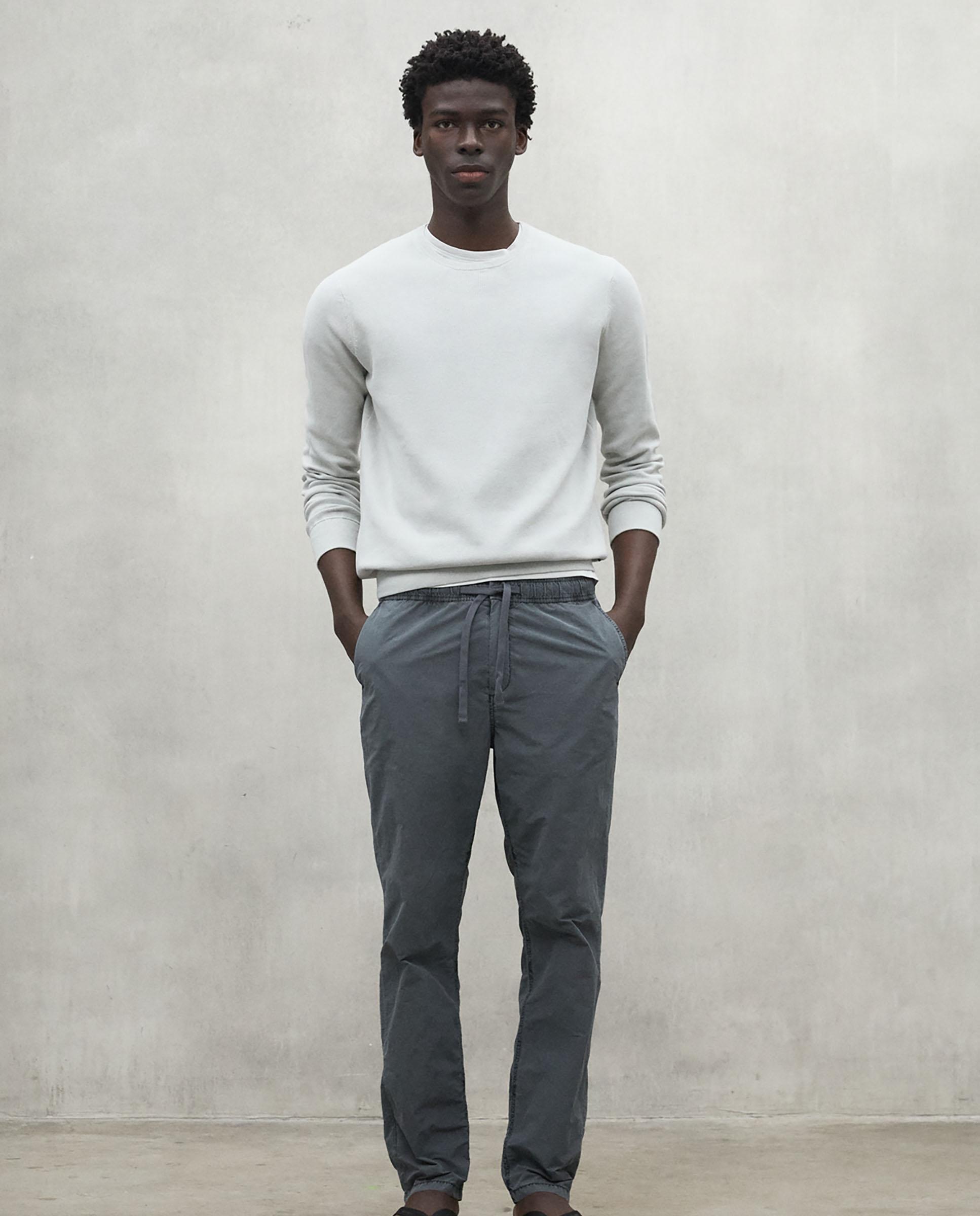 Ecoalf - Pantalones rectos de hombre con ajuste de cordón en cintura.