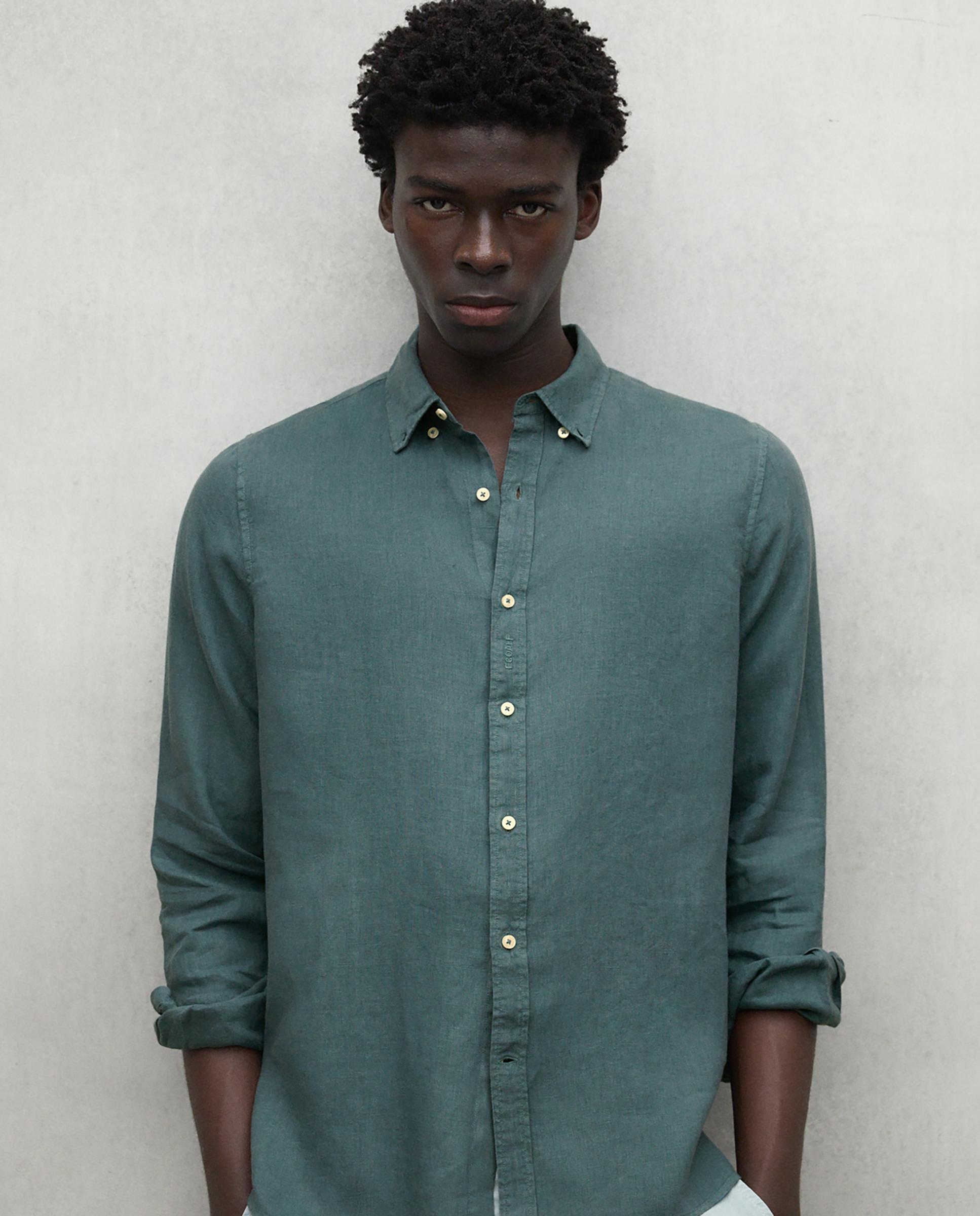 Ecoalf - Camisa de hombre lisa de manga larga.