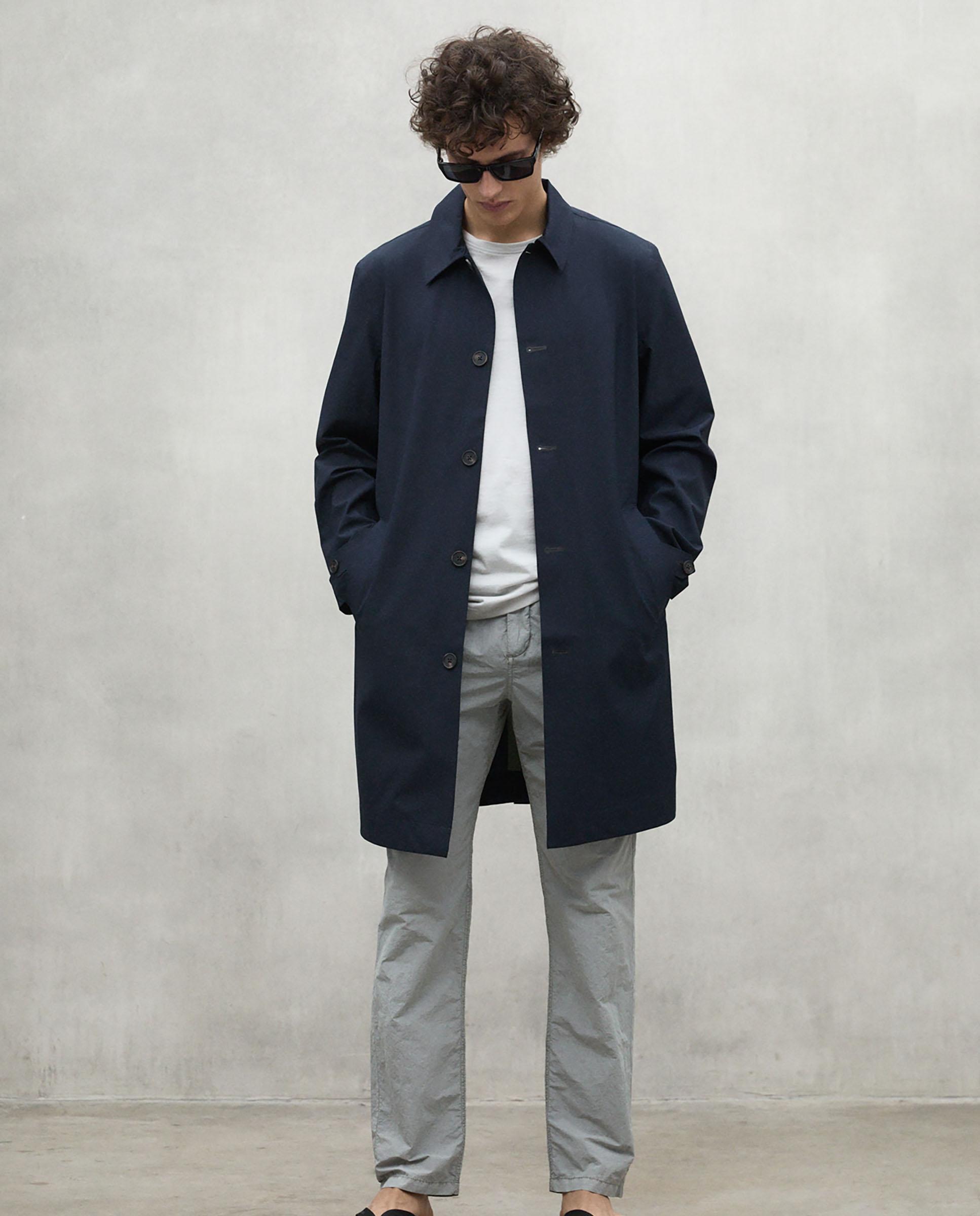 Imagen 0 de Gabardina de hombre impermeable con bolsillos laterales Azul marino