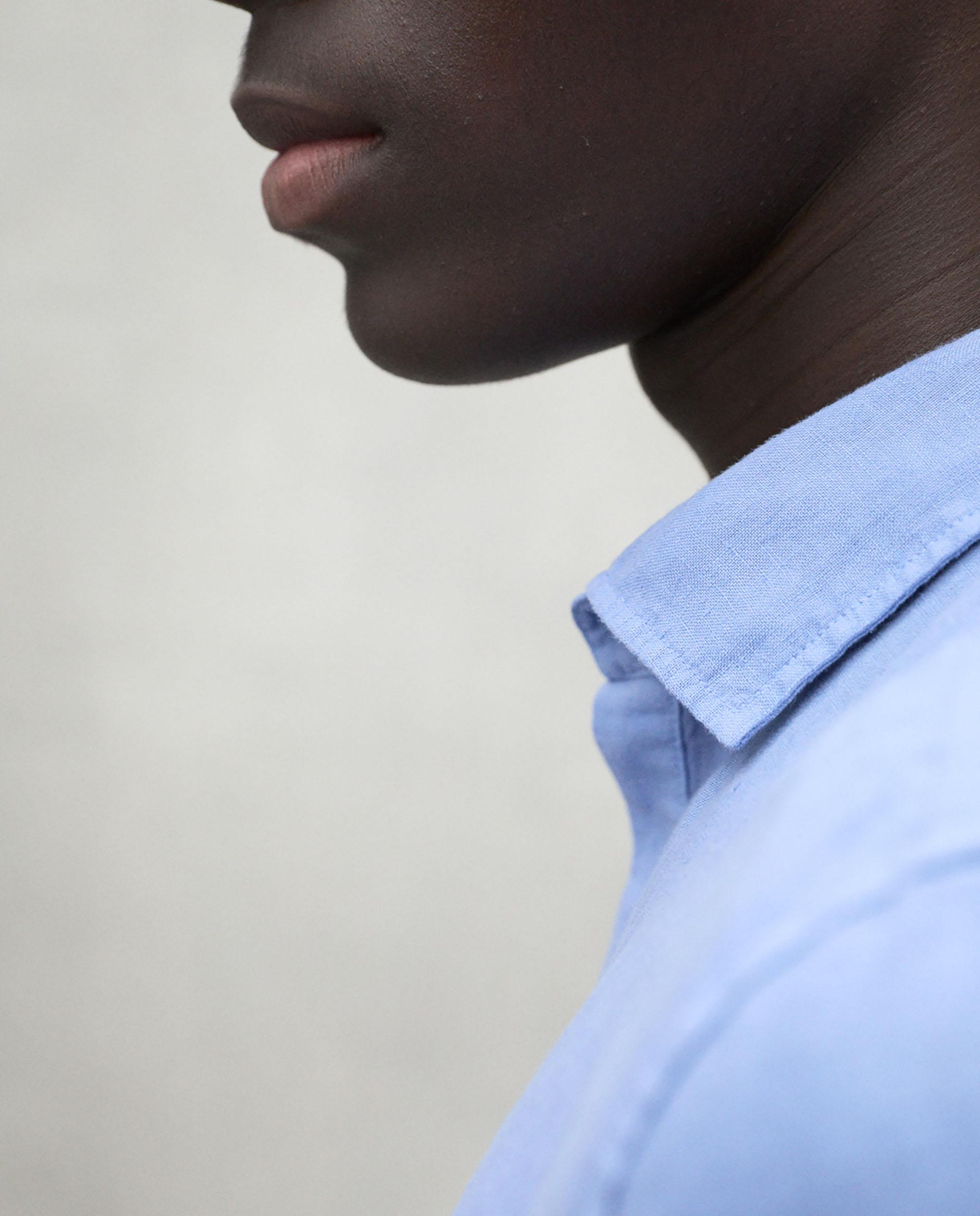 Camisa de hombre polino de lino - Ecoalf - Azul Azul-3