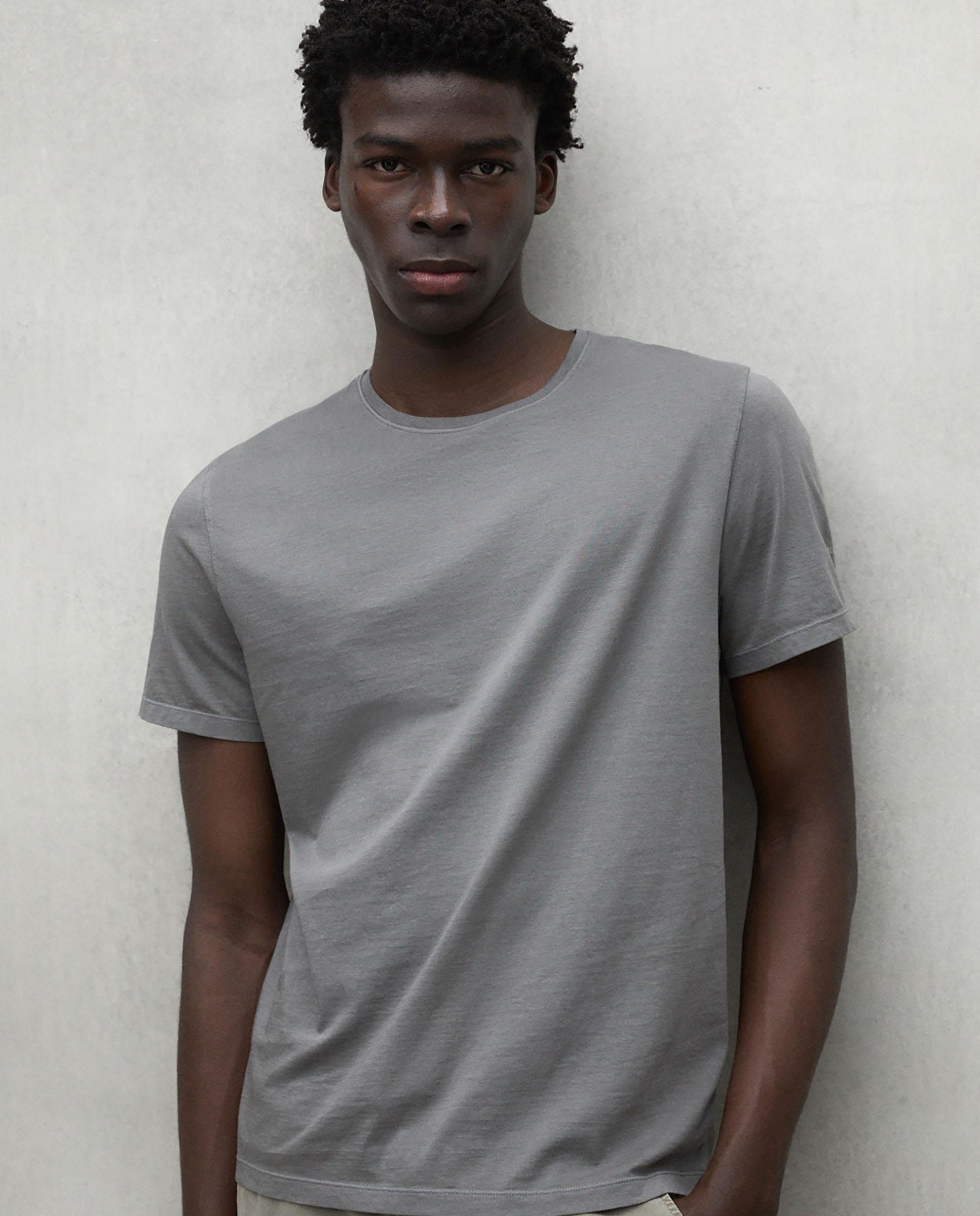 Camiseta de hombre de manga corta y cuello redondo - Ecoalf - Gris oscuro Gris oscuro-1