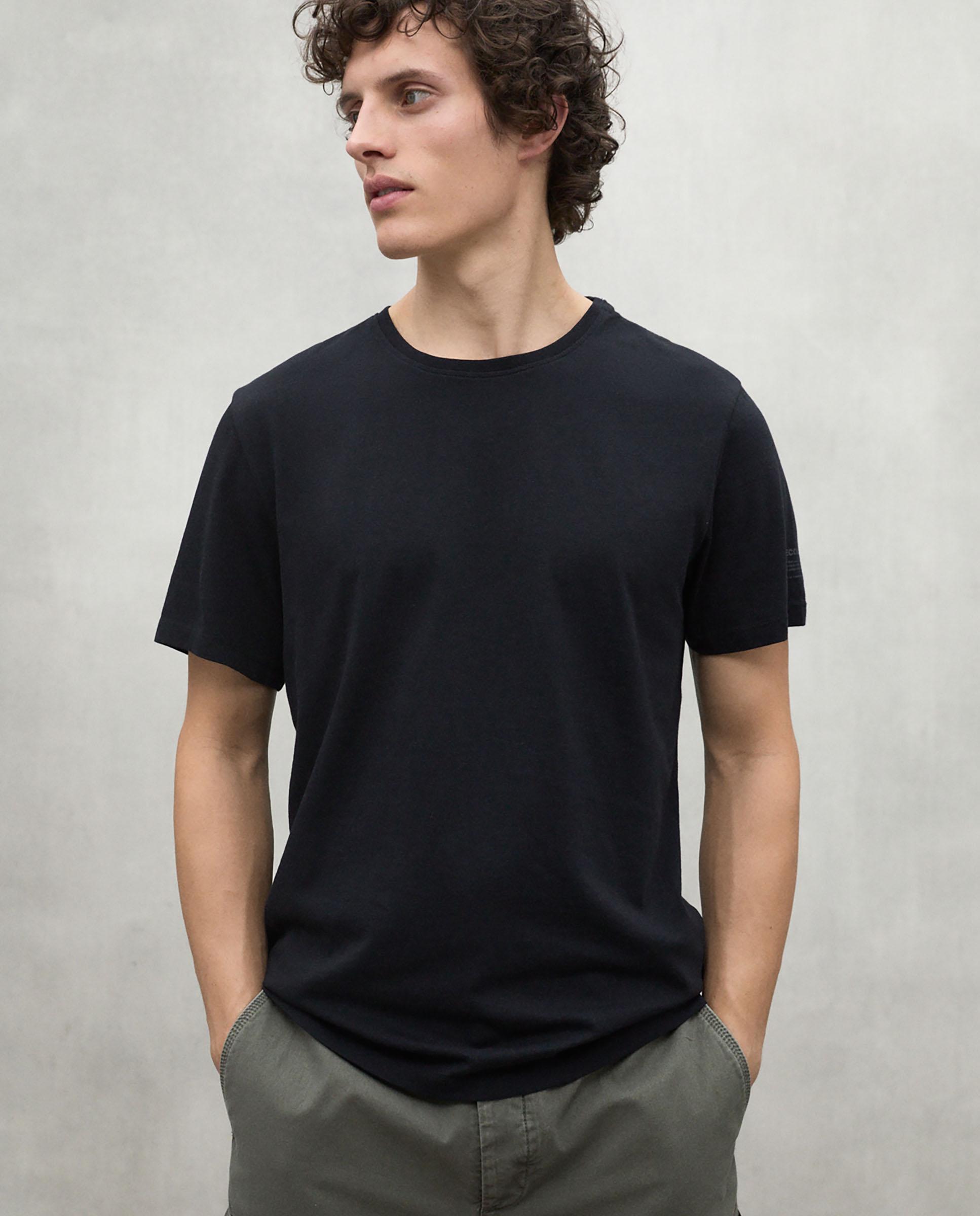 Imagen 0 de Camiseta de hombre de manga corta y cuello redondo Negro