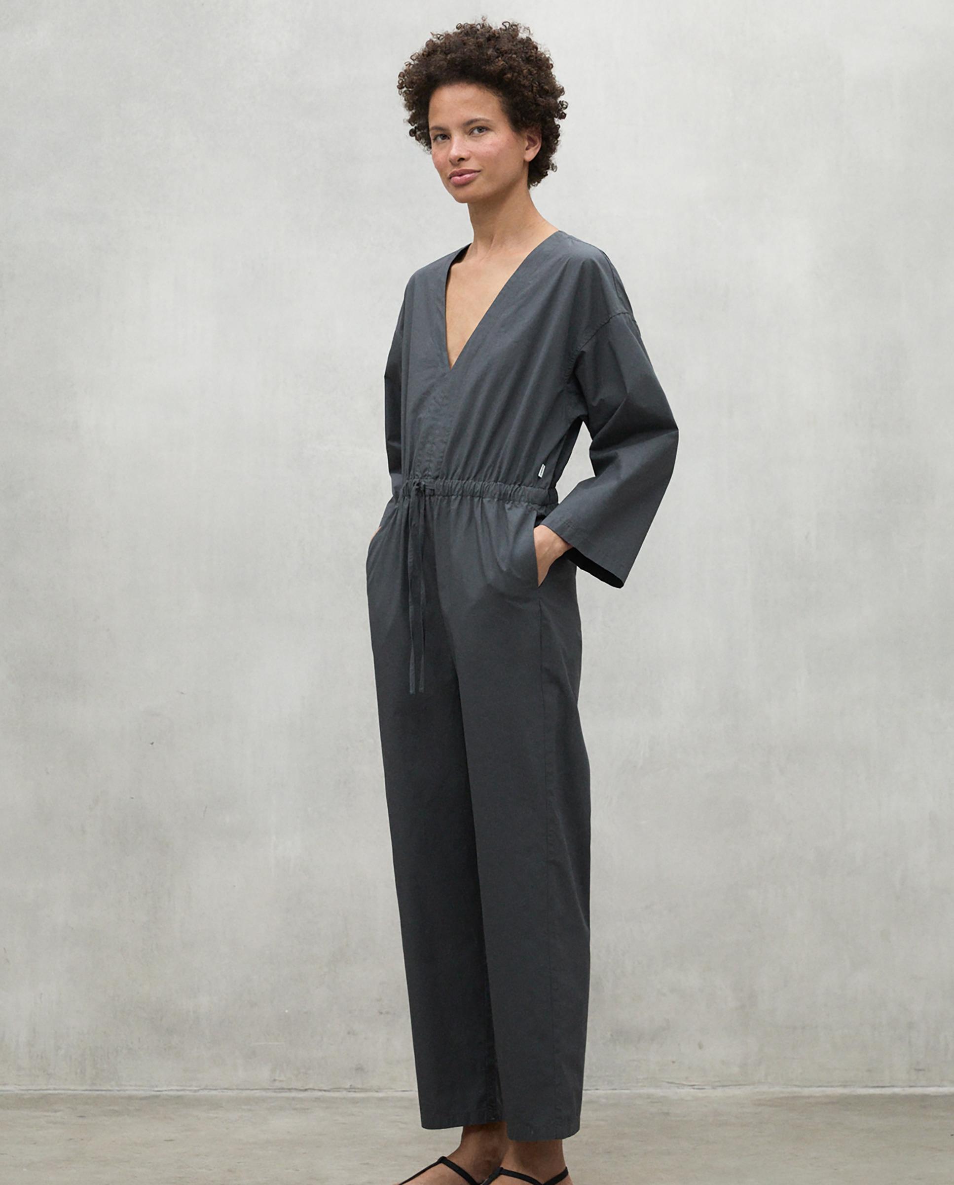 Ecoalf - Mono de mujer de pantalón largo con ajuste de goma en cintura y bolsillos laterales.
