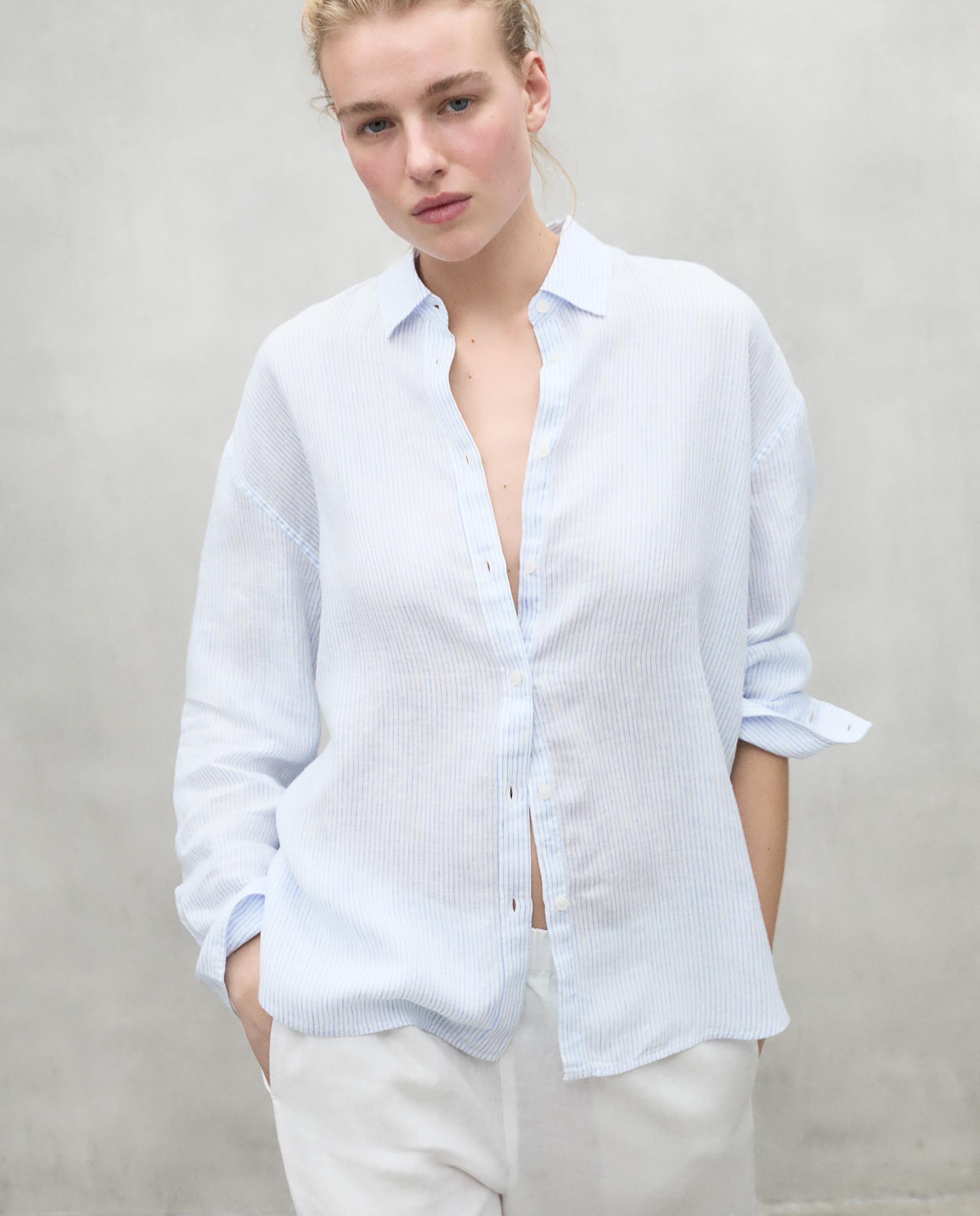 Ecoalf - Camisa de mujer de manga larga y cierre de botones.