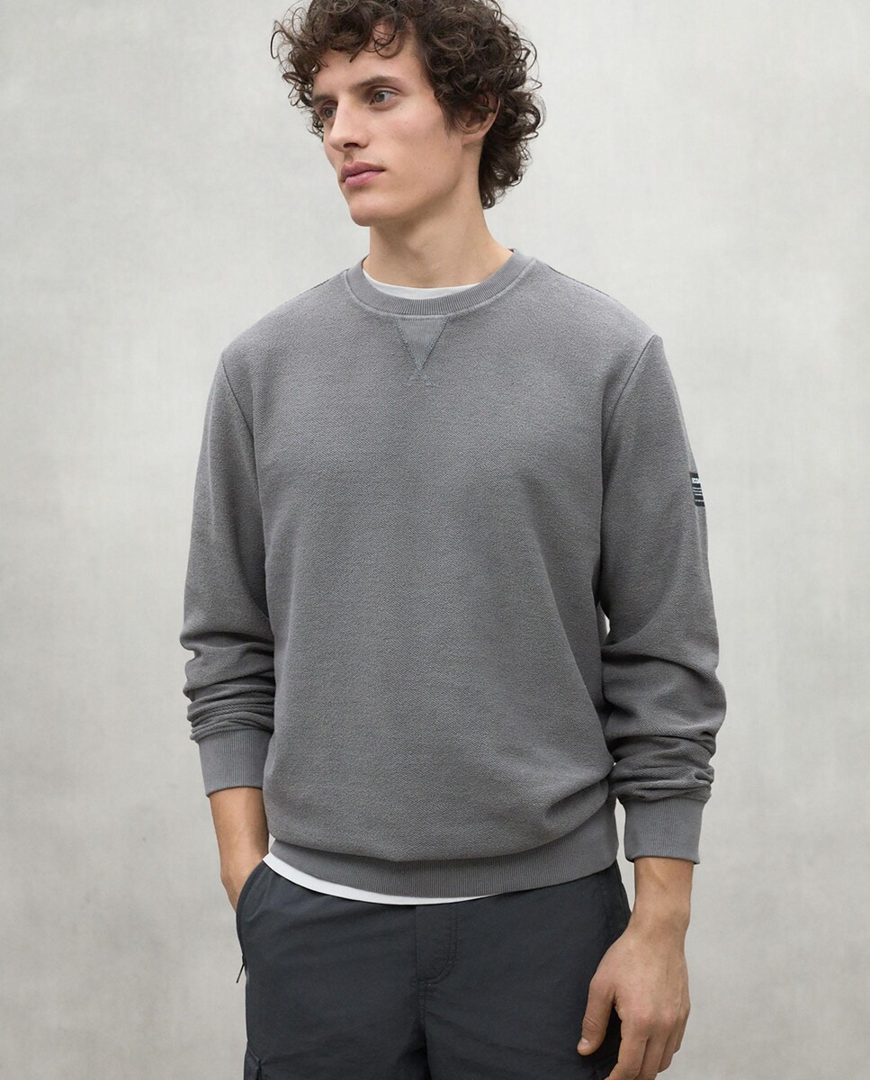 Sudadera Gris Lisa Hombre Sudadera Lisa De Hombre TEX Ofertas