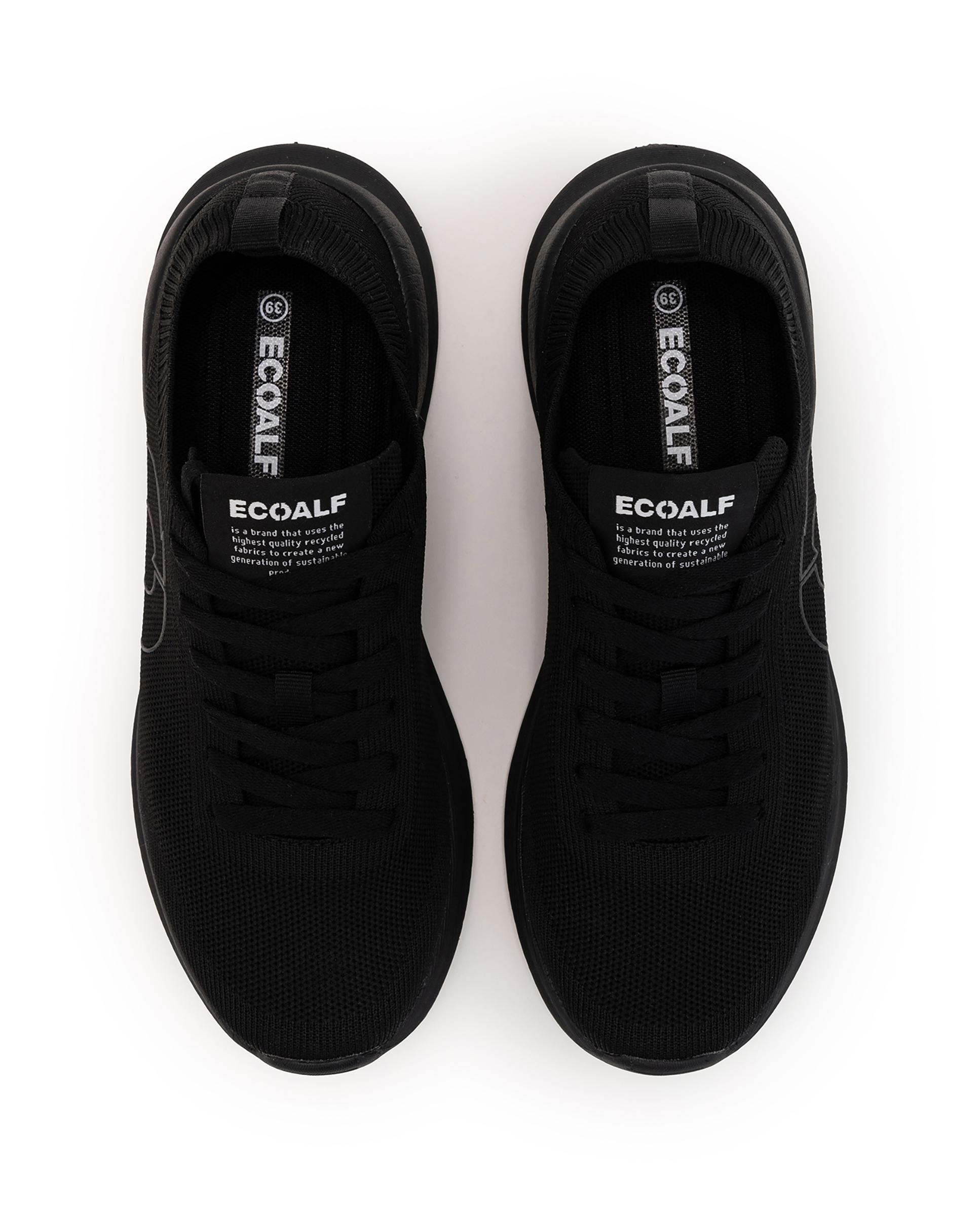 Zapatillas Condeknit de mujer tipo calcetín bajas cordones - Ecoalf - Negro Negro-2