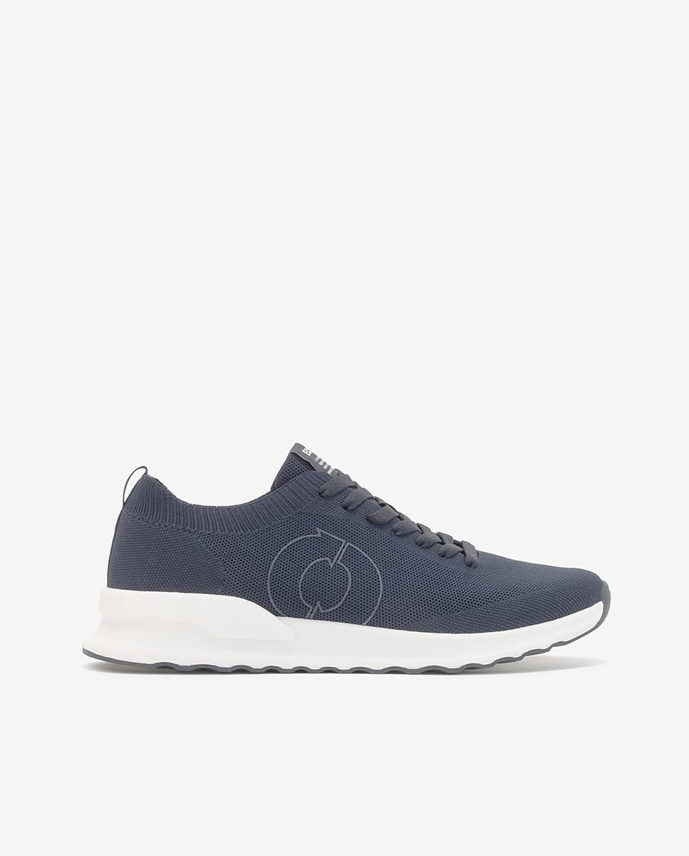 Zapatillas Condeknit de mujer tipo calcetín bajas cordones - Ecoalf - Azul marino Azul marino-1