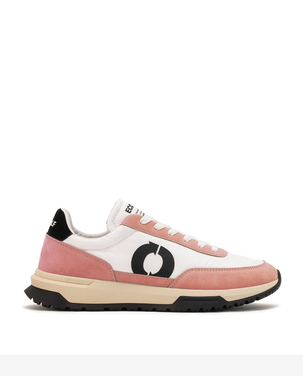 Imagen 0 de Zapatillas deportivas de mujer con cierre de cordones y logo lateral Rosa