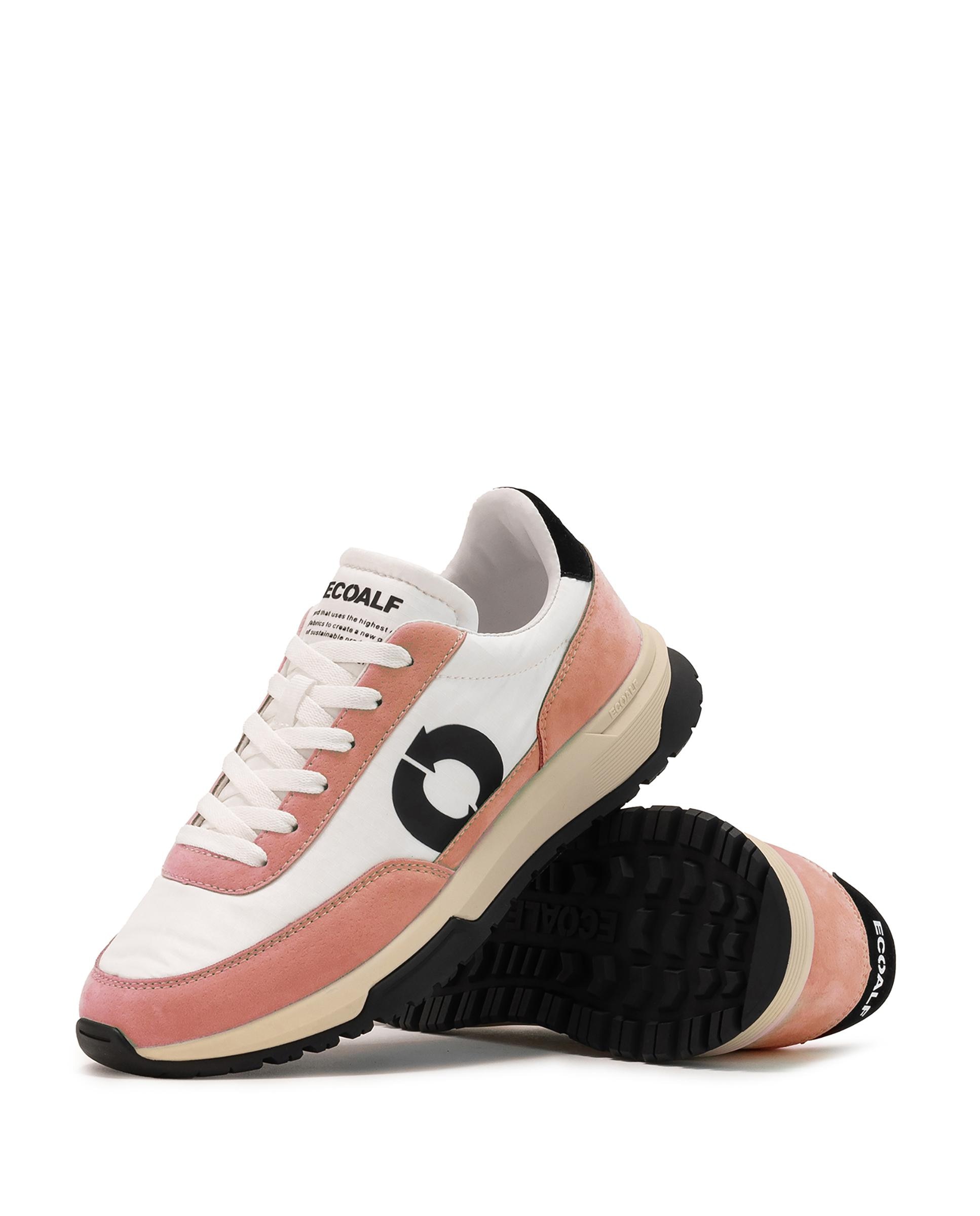Zapatillas deportivas de mujer con cierre de cordones y logo lateral - Ecoalf - Rosa Rosa-2