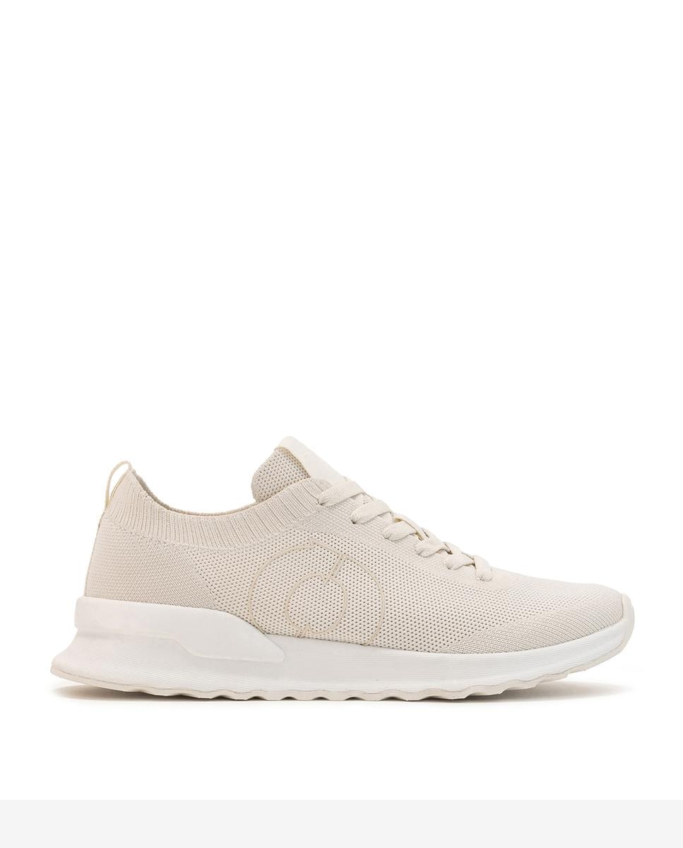 Imagen 0 de Zapatillas deportivas de mujer de punto con logo lateral Blanco