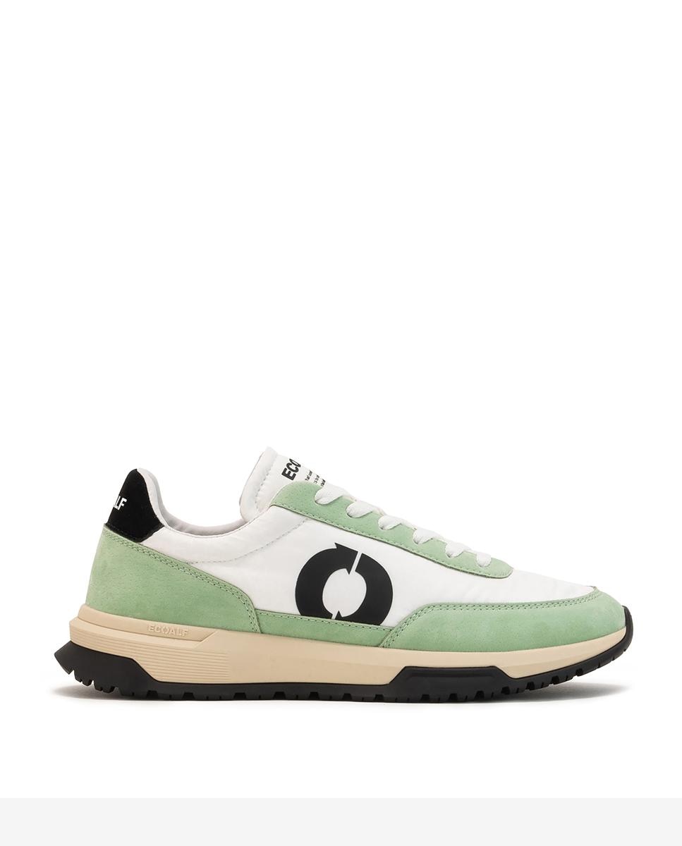 Zapatillas deportivas de mujer con cierre de cordones y logo lateral - Ecoalf - Verde claro Verde claro-1