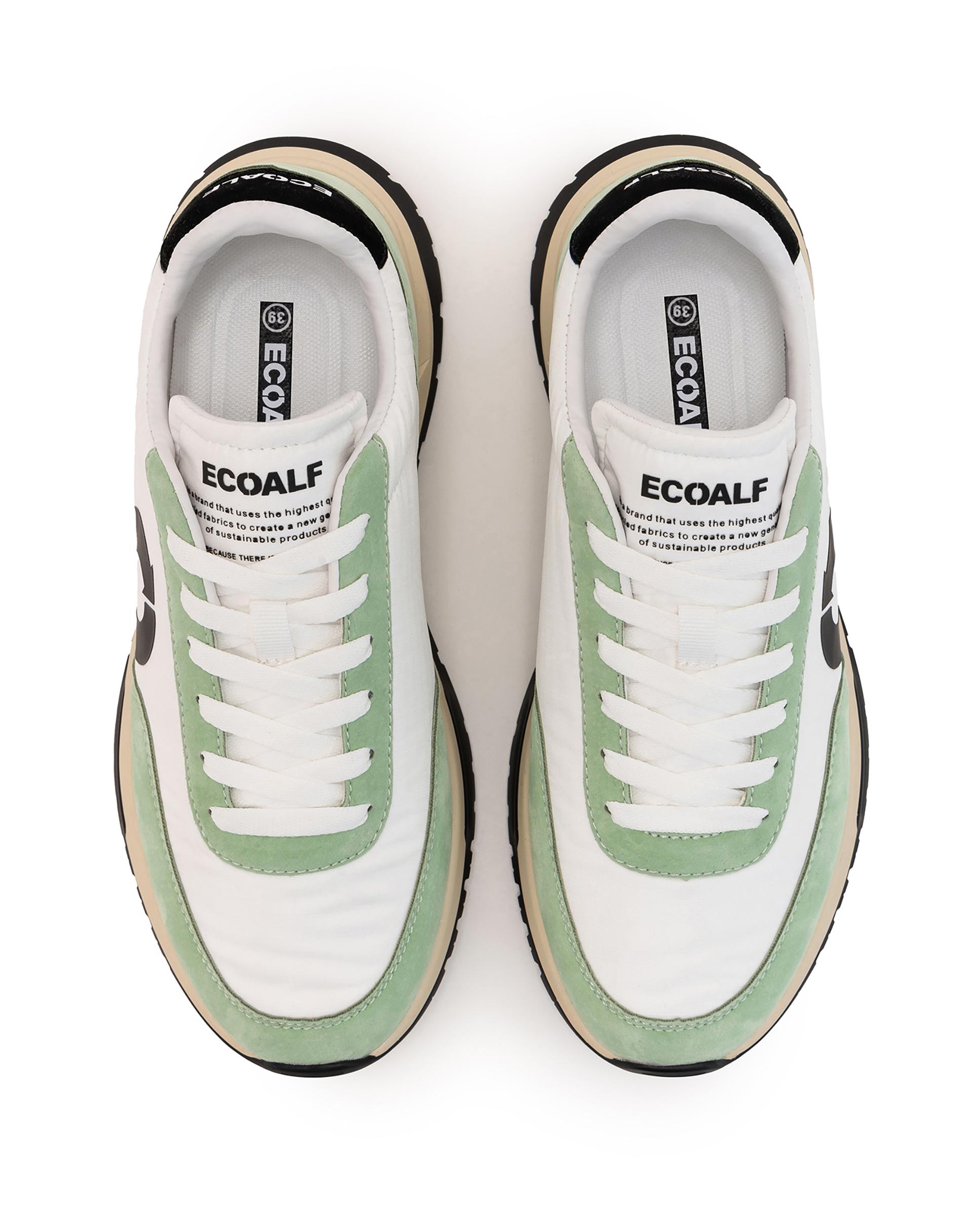 Zapatillas deportivas de mujer con cierre de cordones y logo lateral - Ecoalf - Verde claro Verde claro-3