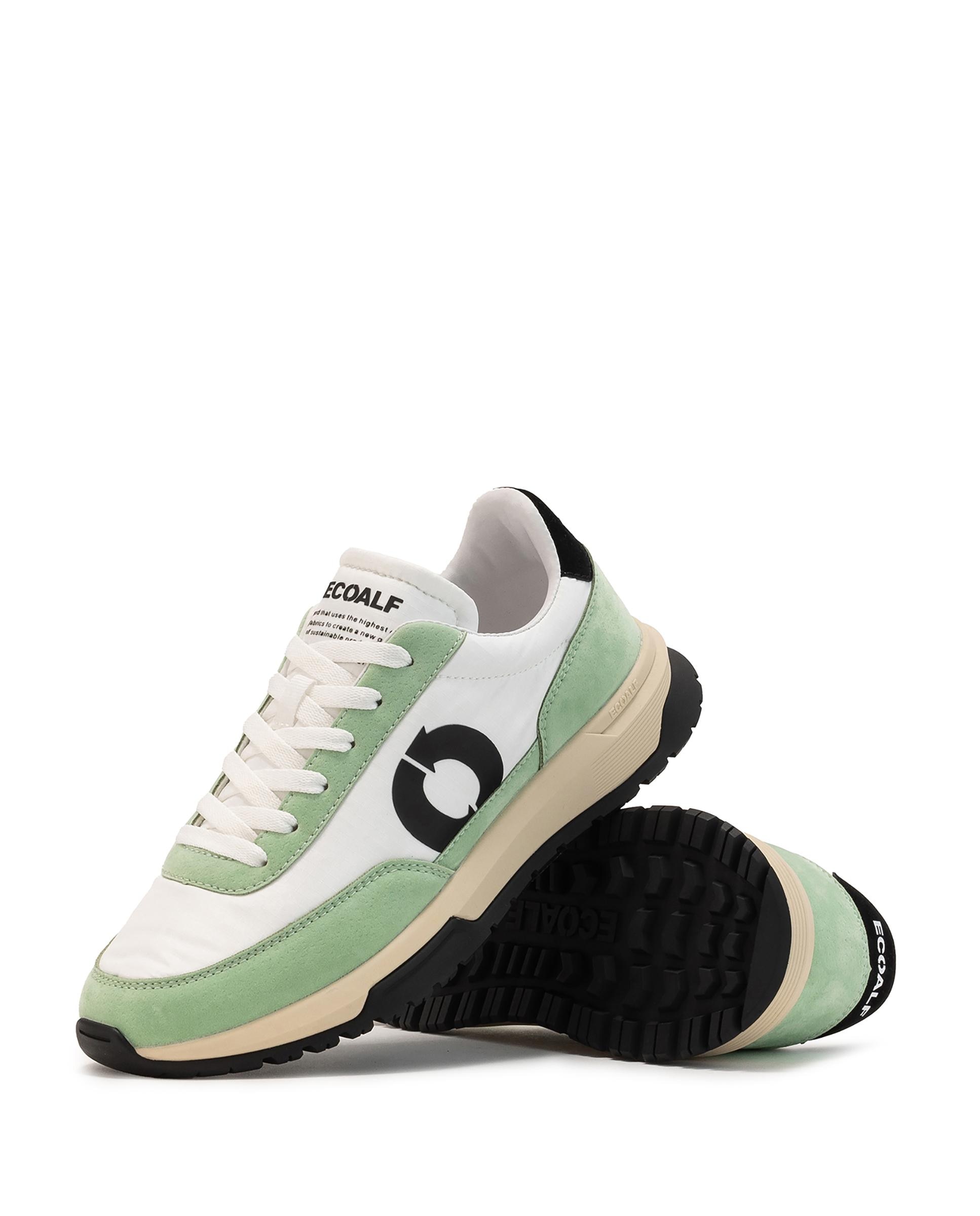 Zapatillas deportivas de mujer con cierre de cordones y logo lateral - Ecoalf - Verde claro Verde claro-2