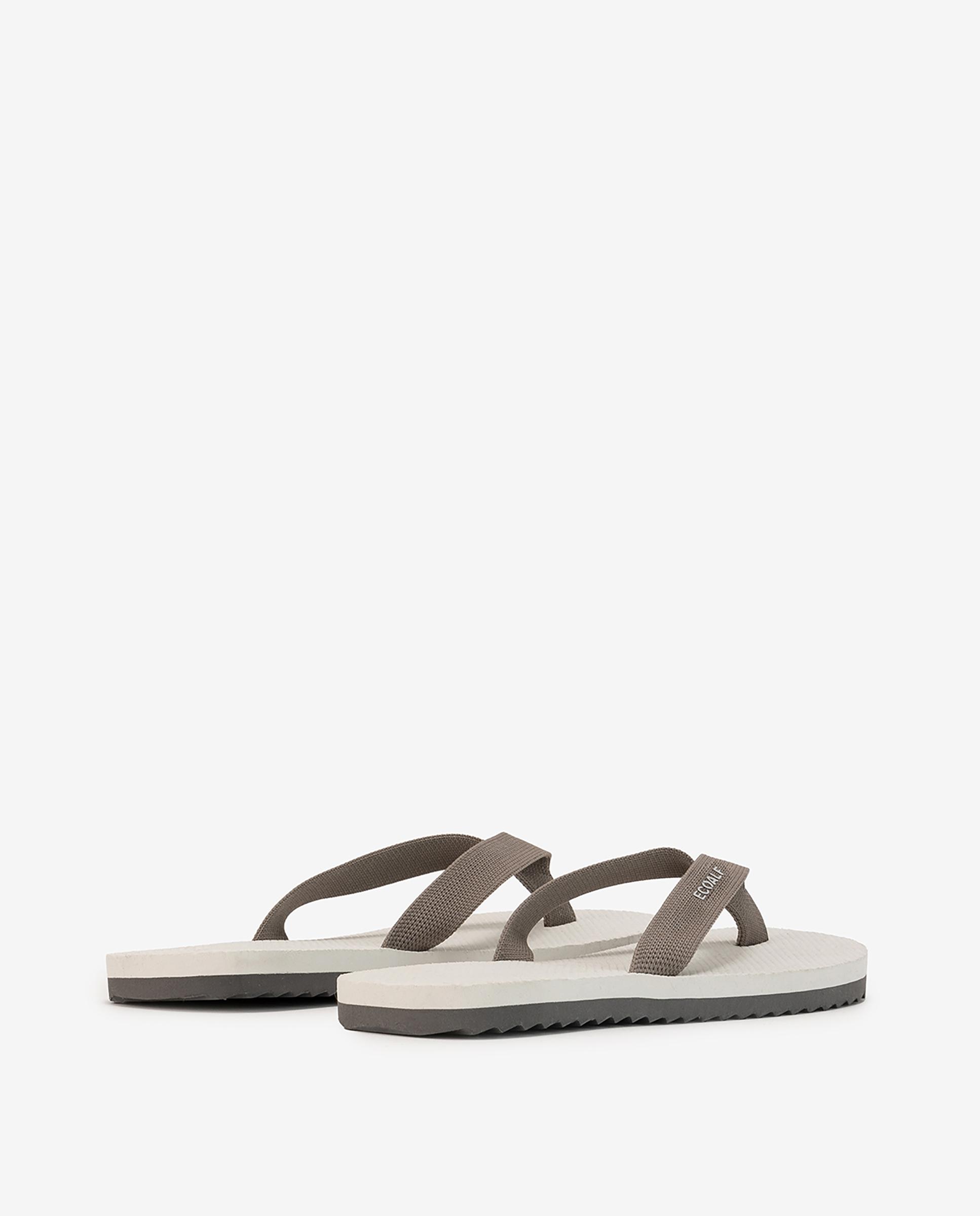 Chanclas de mujer con sujeción de dedo y logo - Ecoalf - Blanco Blanco-3