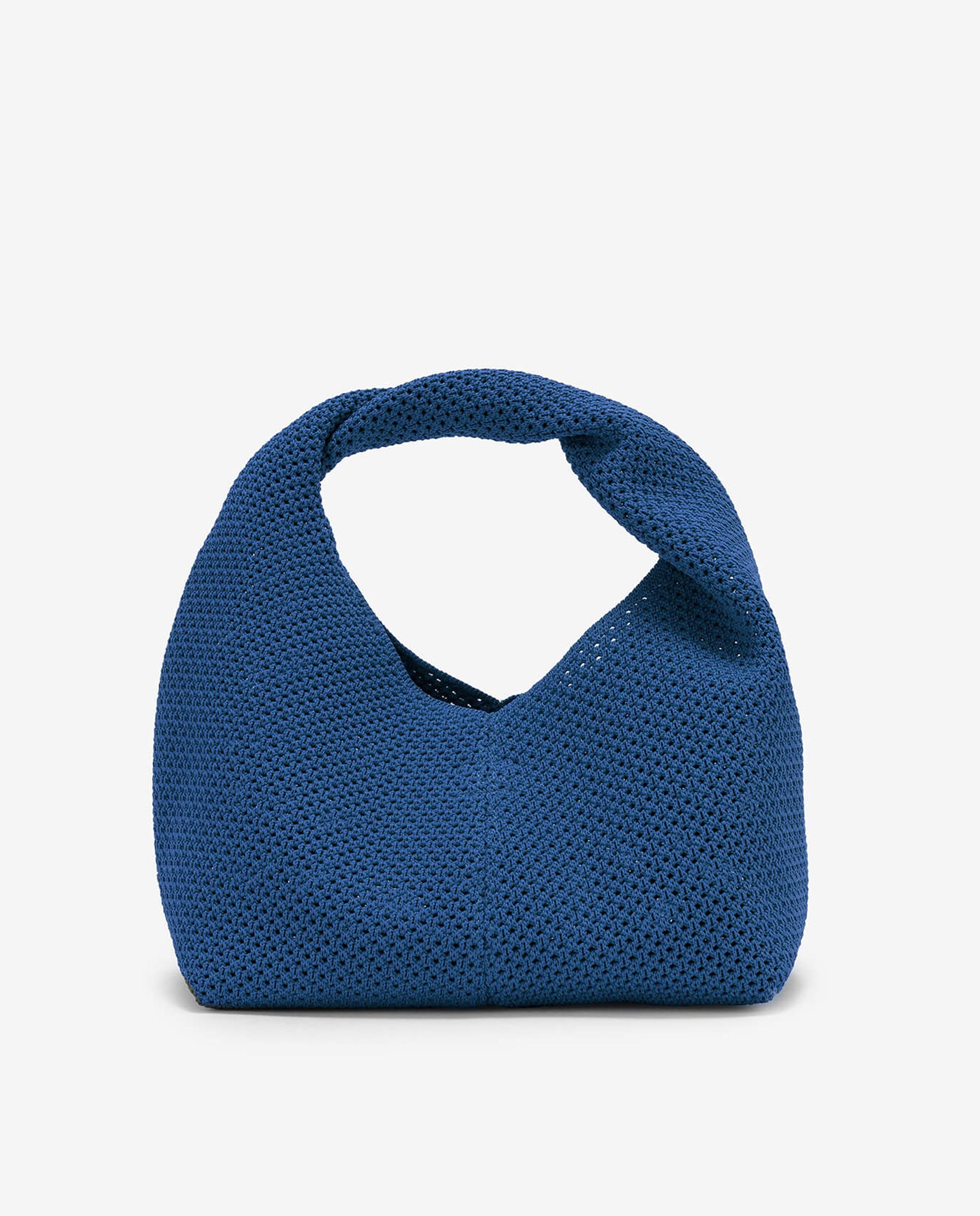 Bolso de mano de mujer con cierre de corchete y logo lateral - Ecoalf - Azul Azul-1