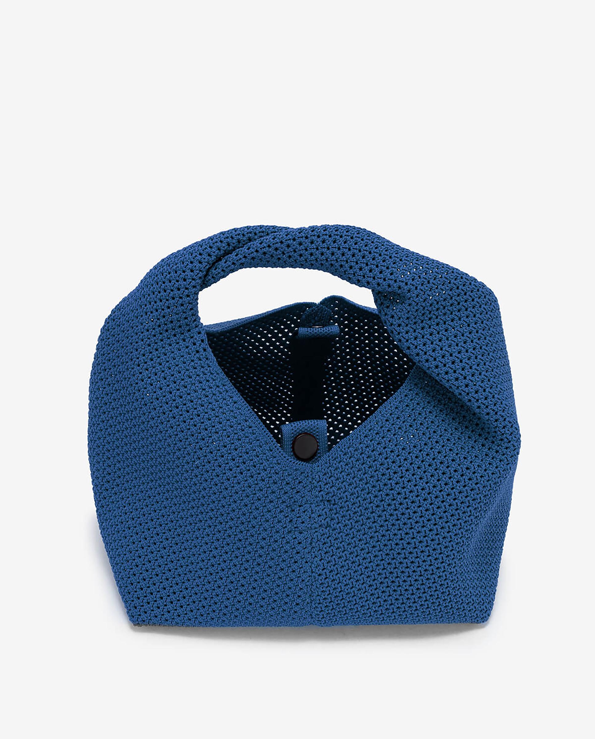 Bolso de mano de mujer con cierre de corchete y logo lateral - Ecoalf - Azul Azul-2