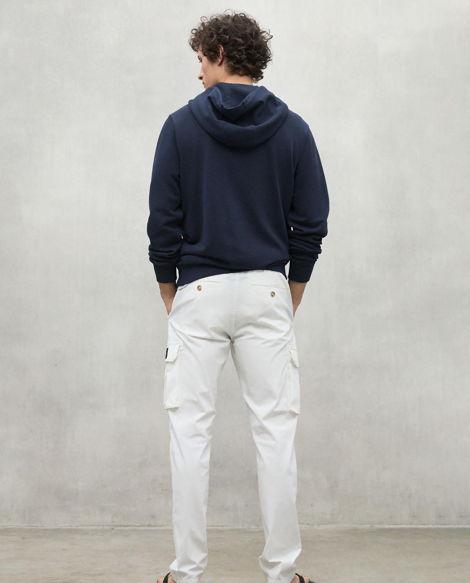 Sudadera de hombre rena con capucha y cremallera - Ecoalf - Azul marino Azul marino-3