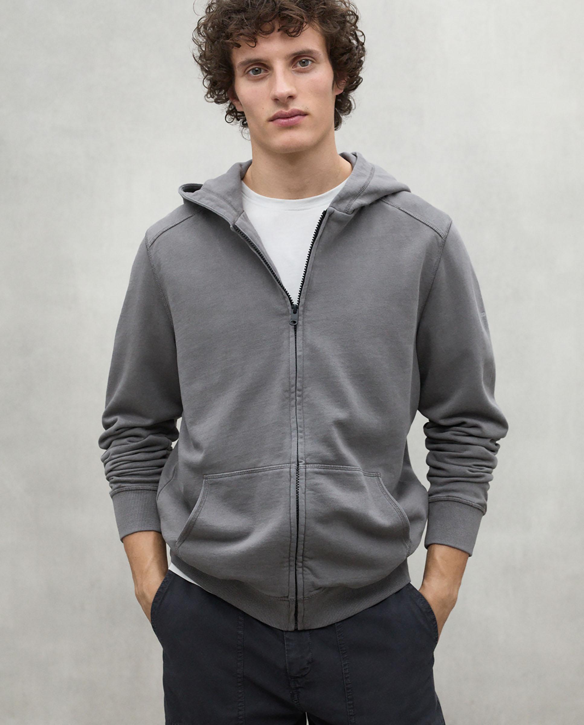 Ecoalf - Sudadera de hombre con capucha ajustable con cordón y cierre de cremallera.
