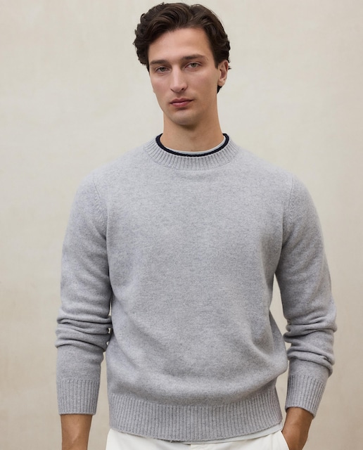 Imagen 0 de Jersey de hombre de punto fino y cuello redondo