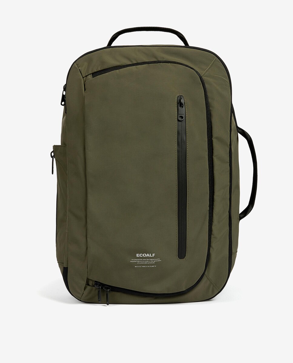 Mochila de hombre con cierre de cremallera y bolsillo lateral