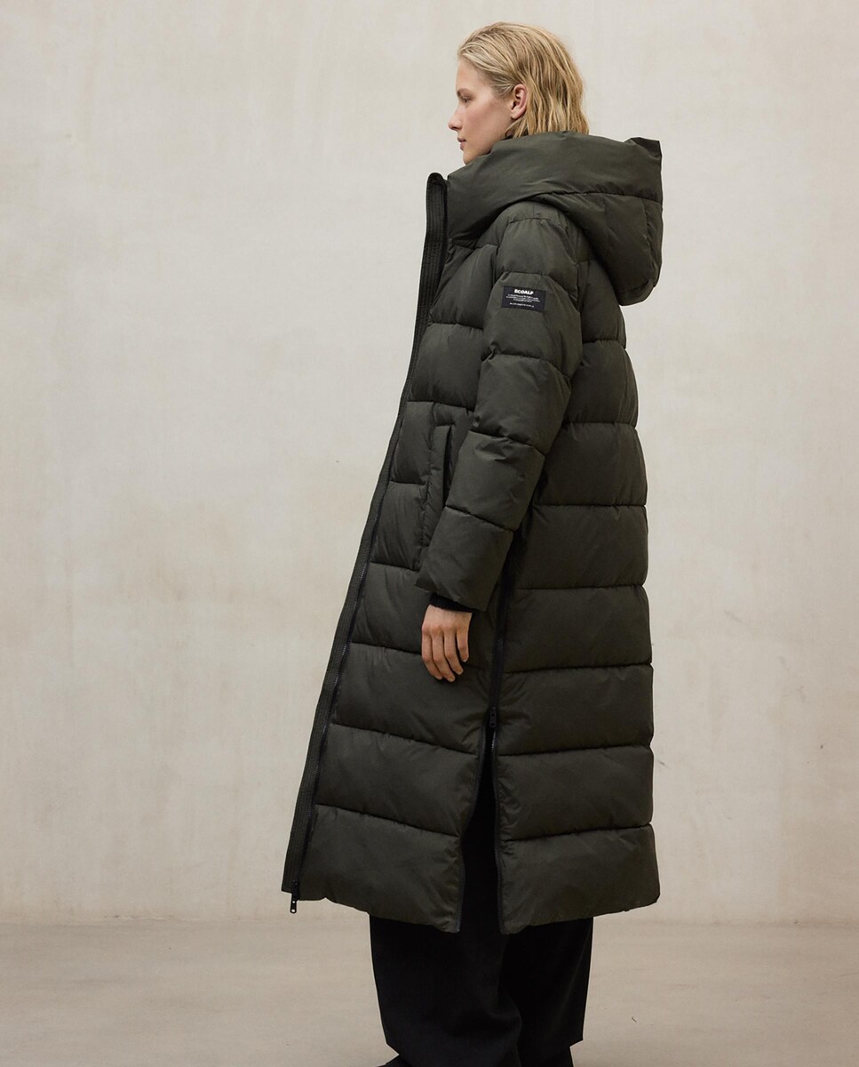 Plumífero Ecoalf Mujer Abrigo Abrigo De Mujer Con Cierre Combinado