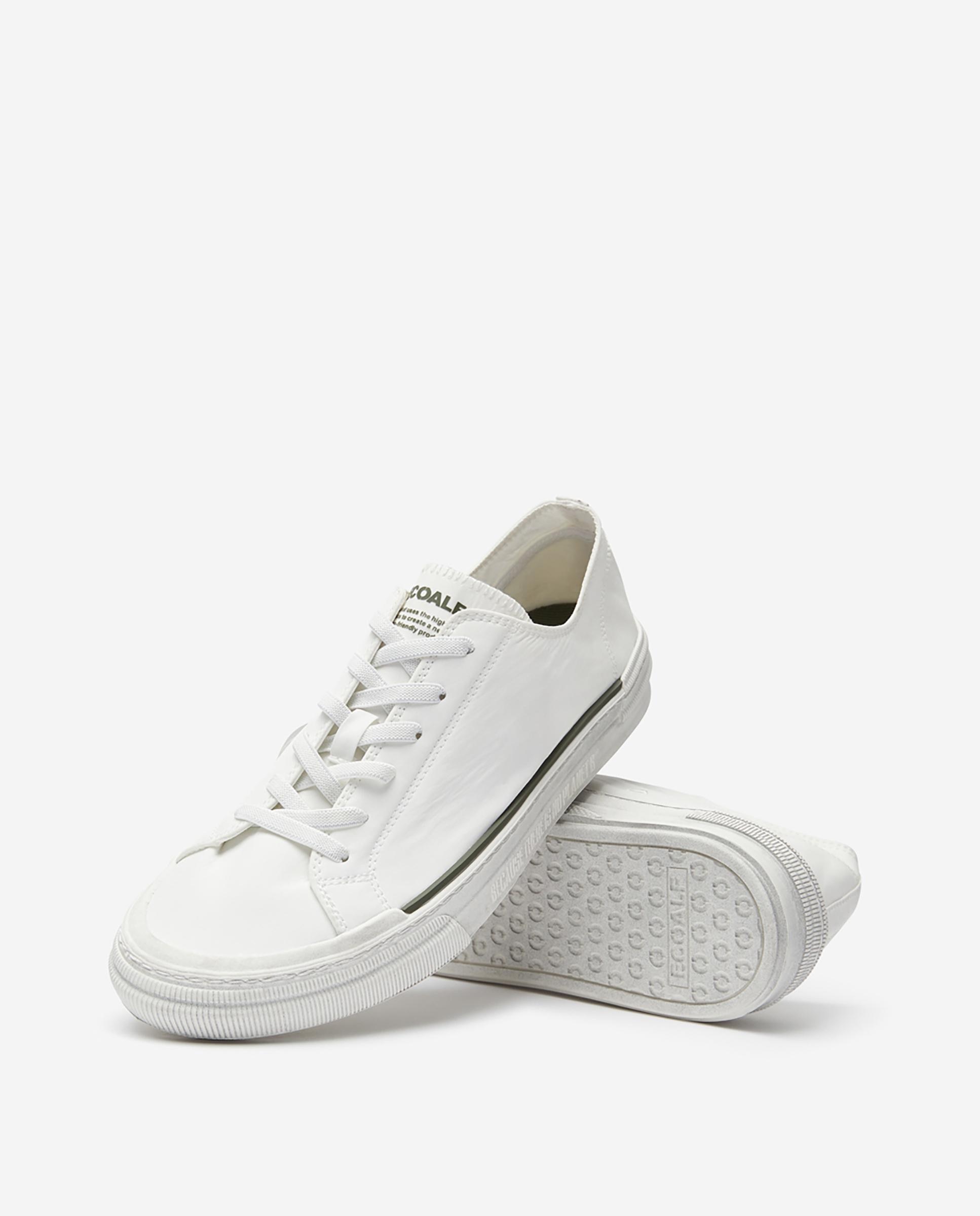 Zapatillas básicas de mujer con logo en lengüeta - Ecoalf - Blanco Blanco-3