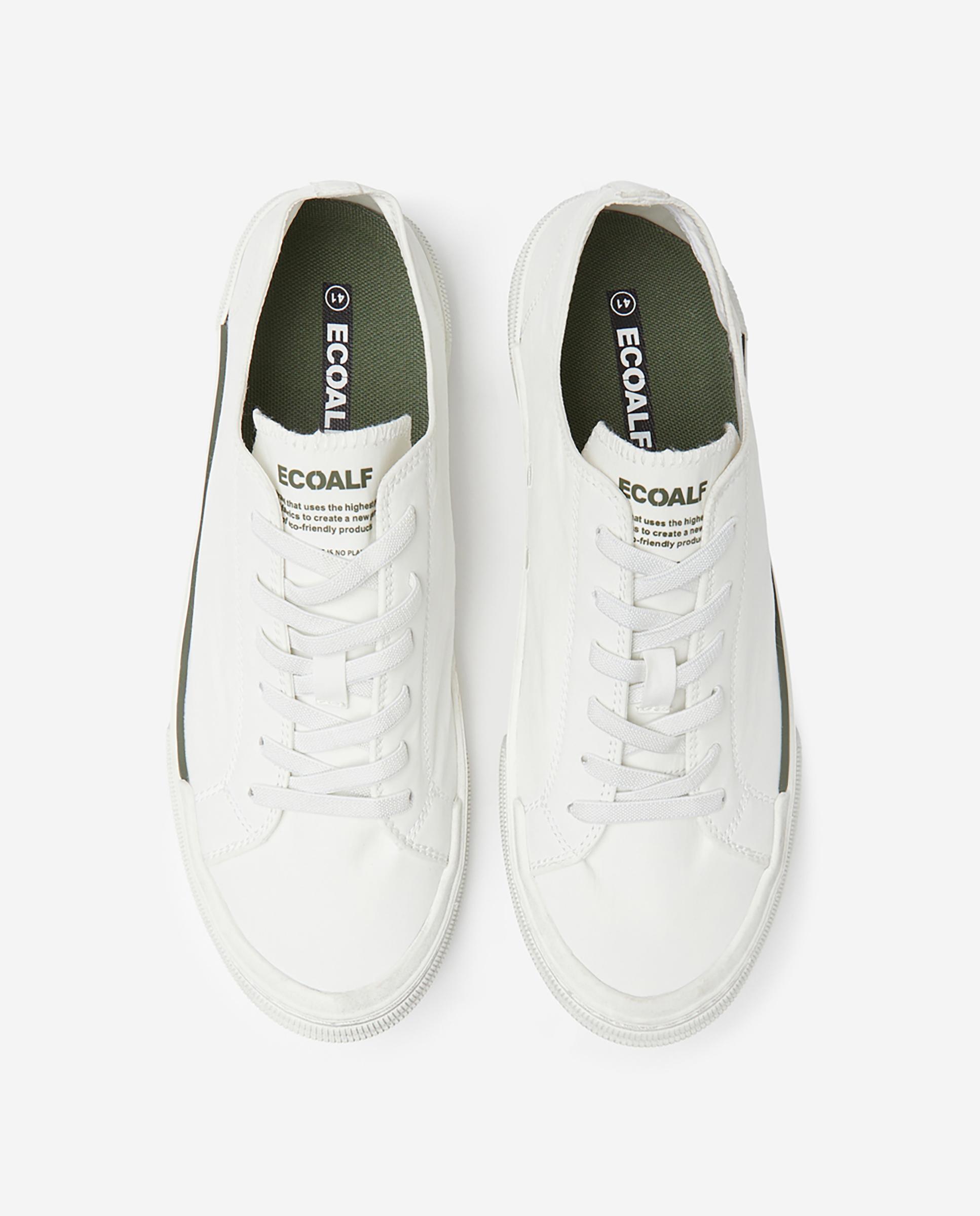 Zapatillas básicas de mujer con logo en lengüeta - Ecoalf - Blanco Blanco-2