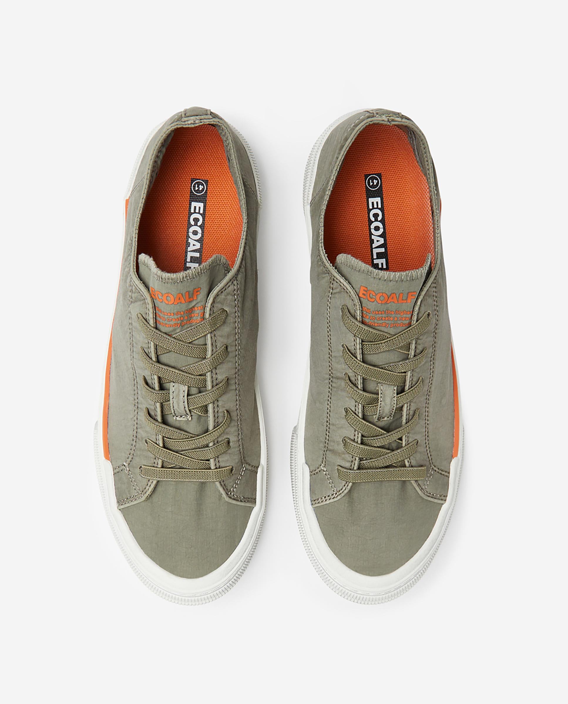 Zapatillas básicas de mujer con logo en lengüeta - Ecoalf - Kaki Kaki-3
