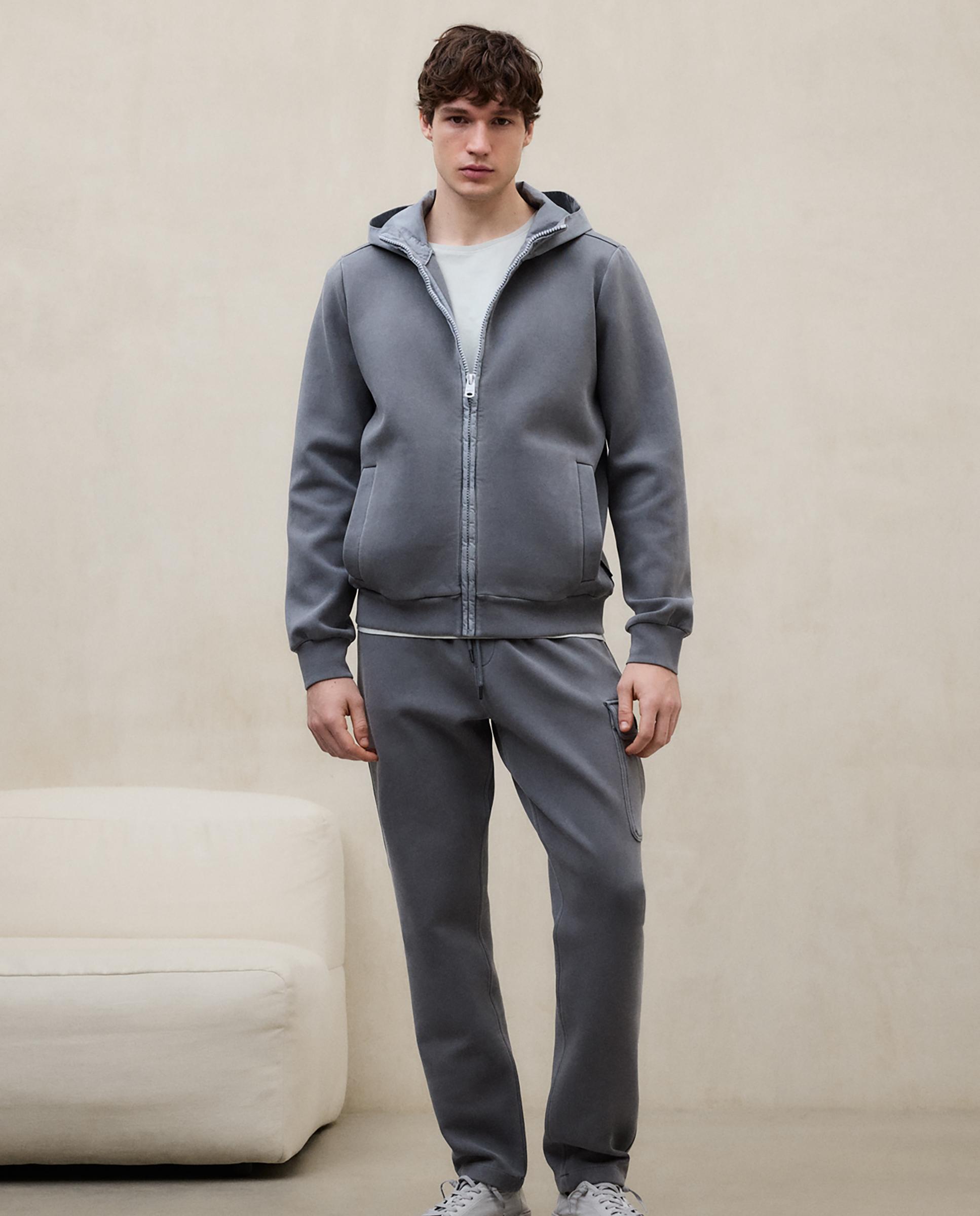 Ecoalf - Sudadera con cremallera de hombre con capucha tejida.