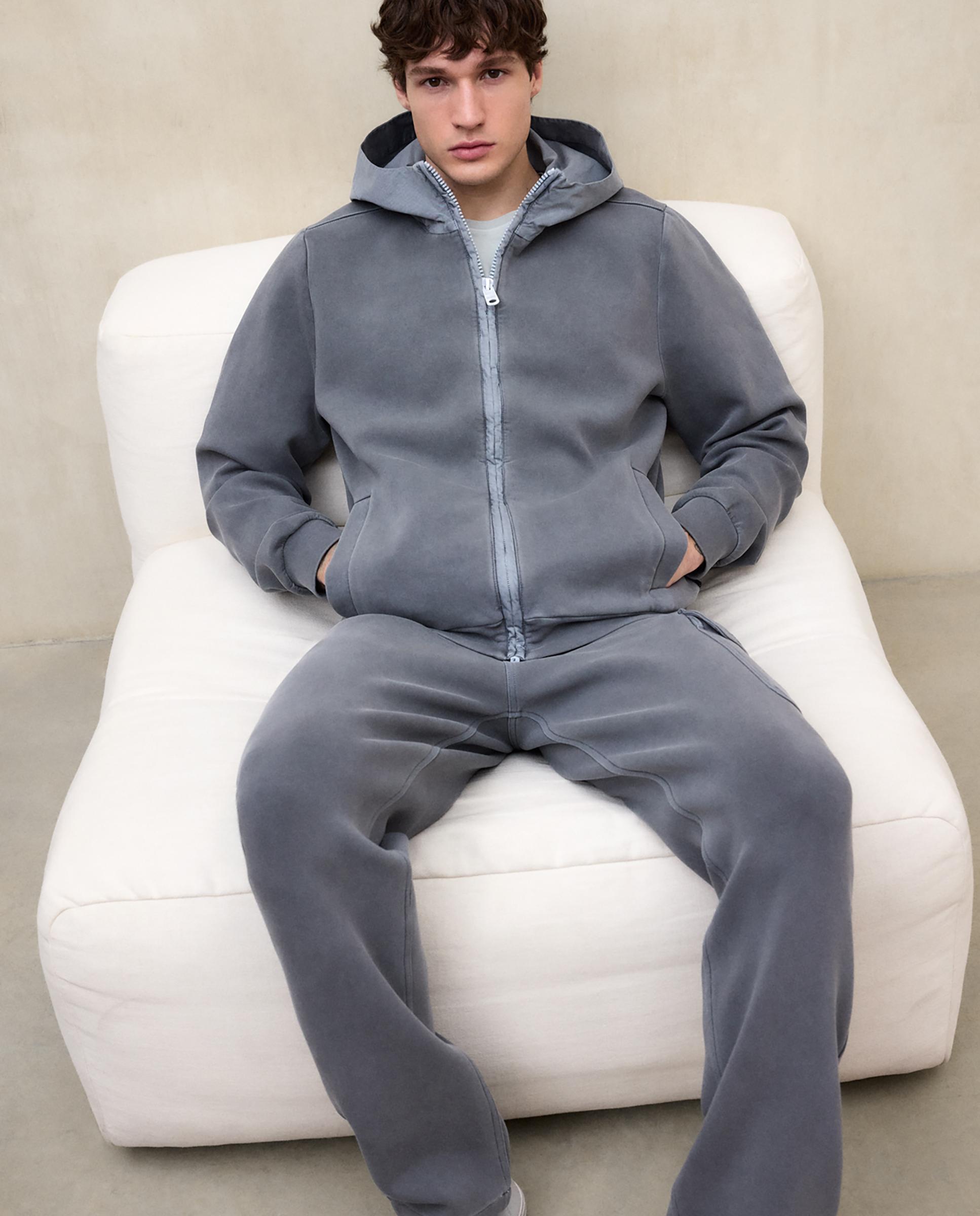 Sudadera con cremallera de hombre con capucha tejida - Ecoalf - Gris oscuro Gris oscuro-6