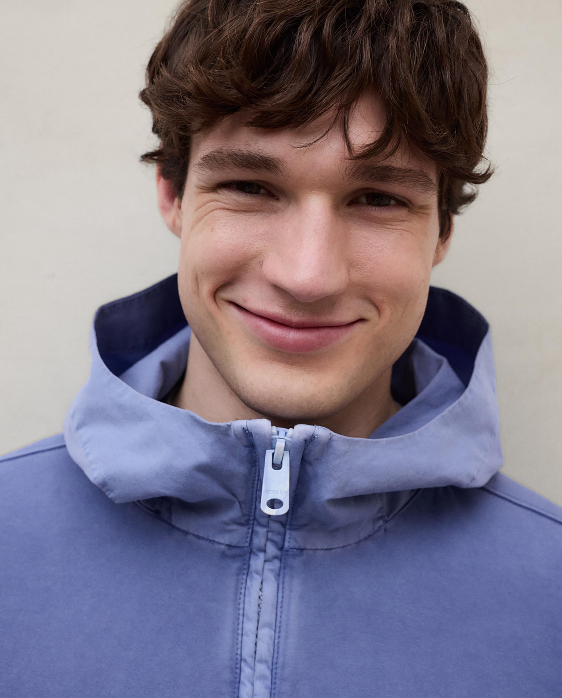 Sudadera con cremallera de hombre con capucha tejida - Ecoalf - Azul celeste Azul celeste-7