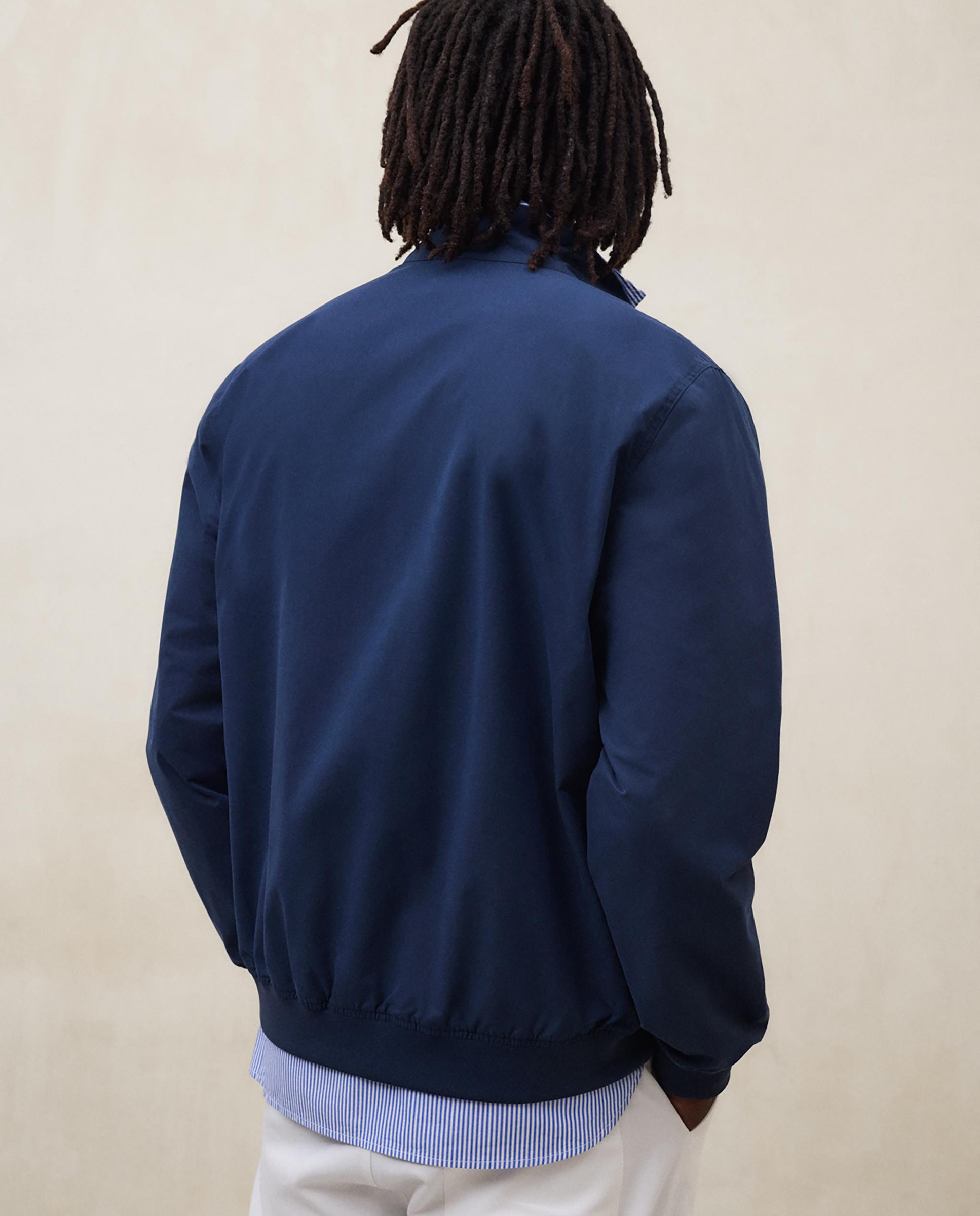 Chaqueta de hombre corta de cuello alto - Ecoalf - Azul marino Azul marino-3