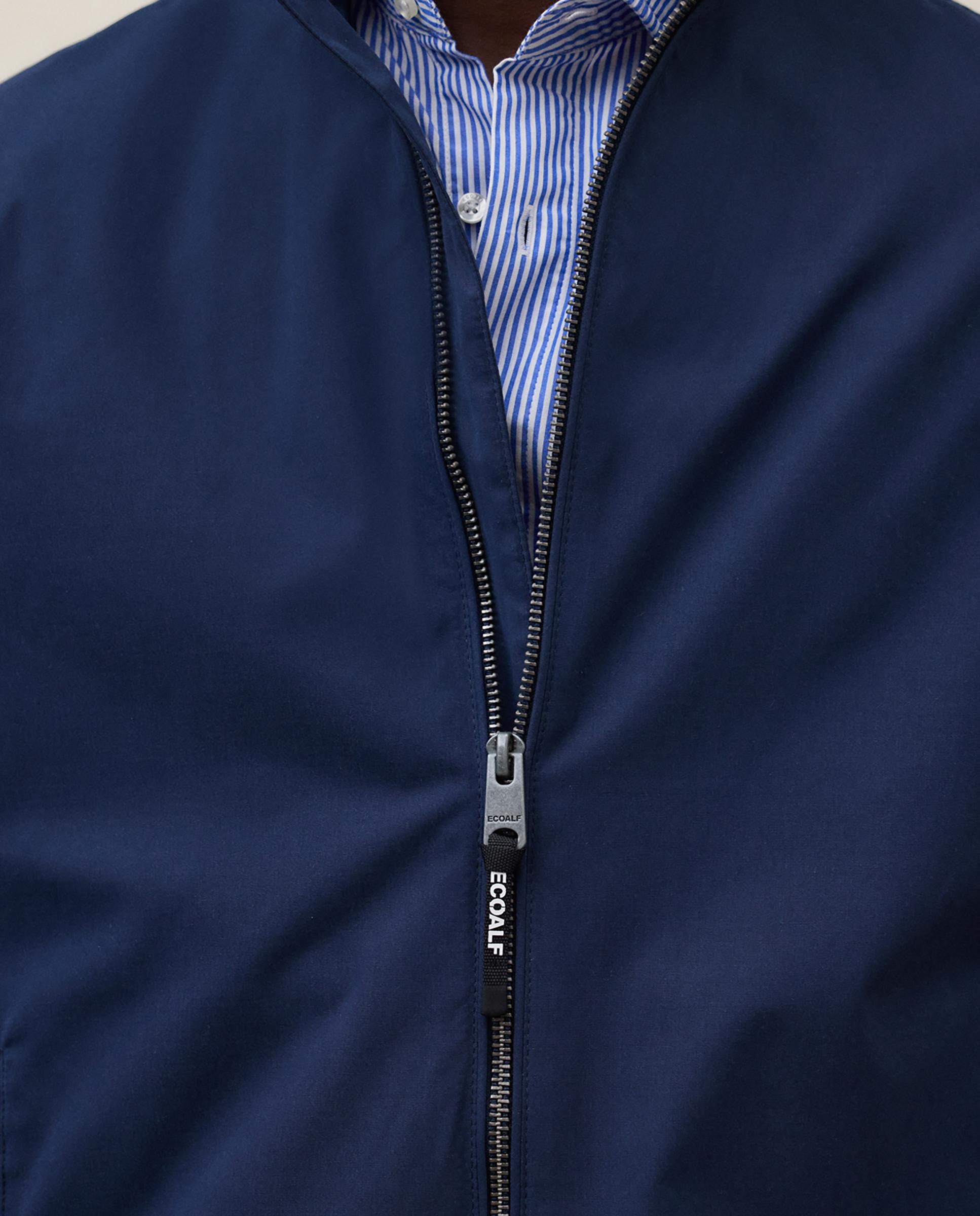 Chaqueta de hombre corta de cuello alto - Ecoalf - Azul marino Azul marino-4