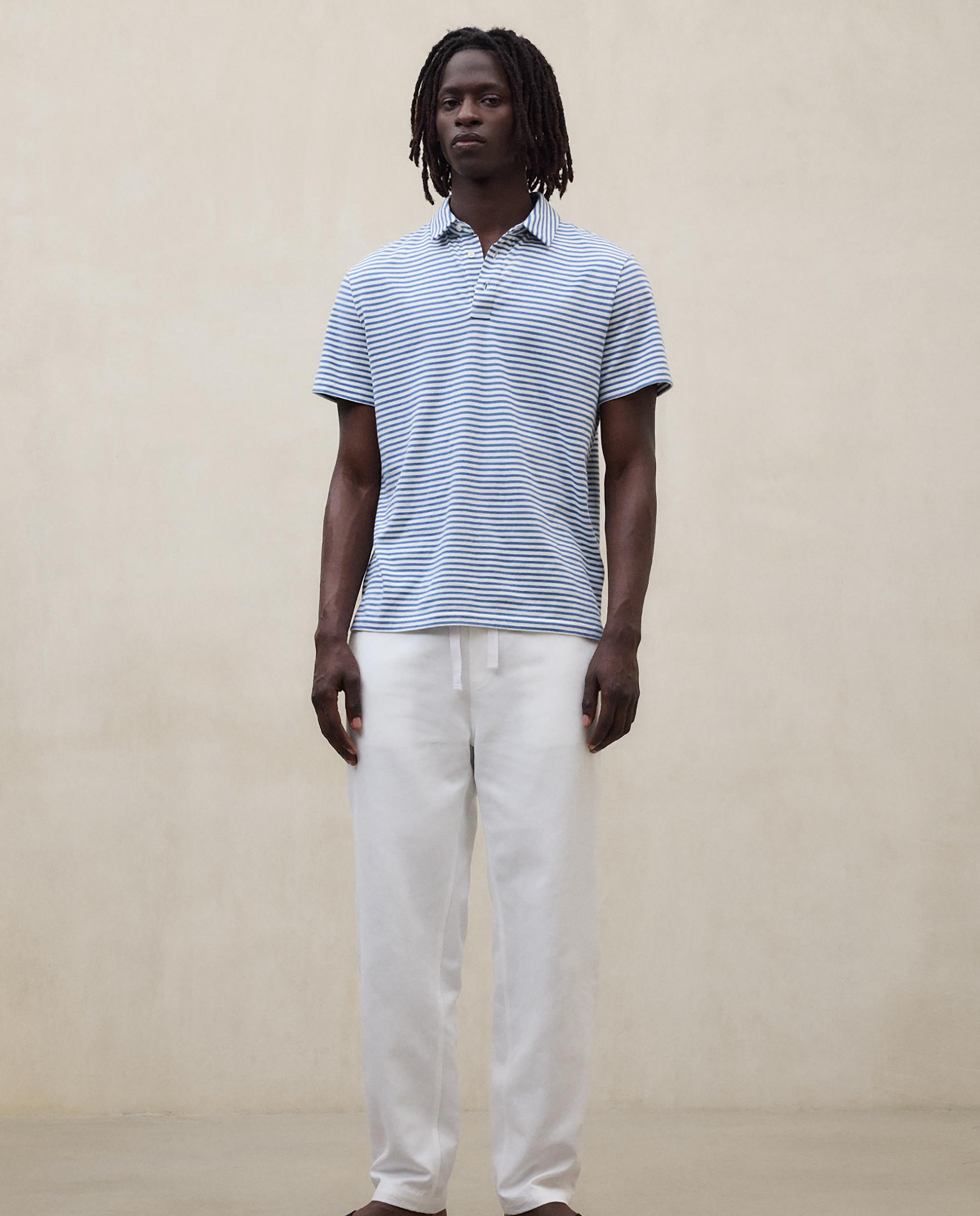 Ecoalf - Polo de manga corta de hombre con estampado de rayas.