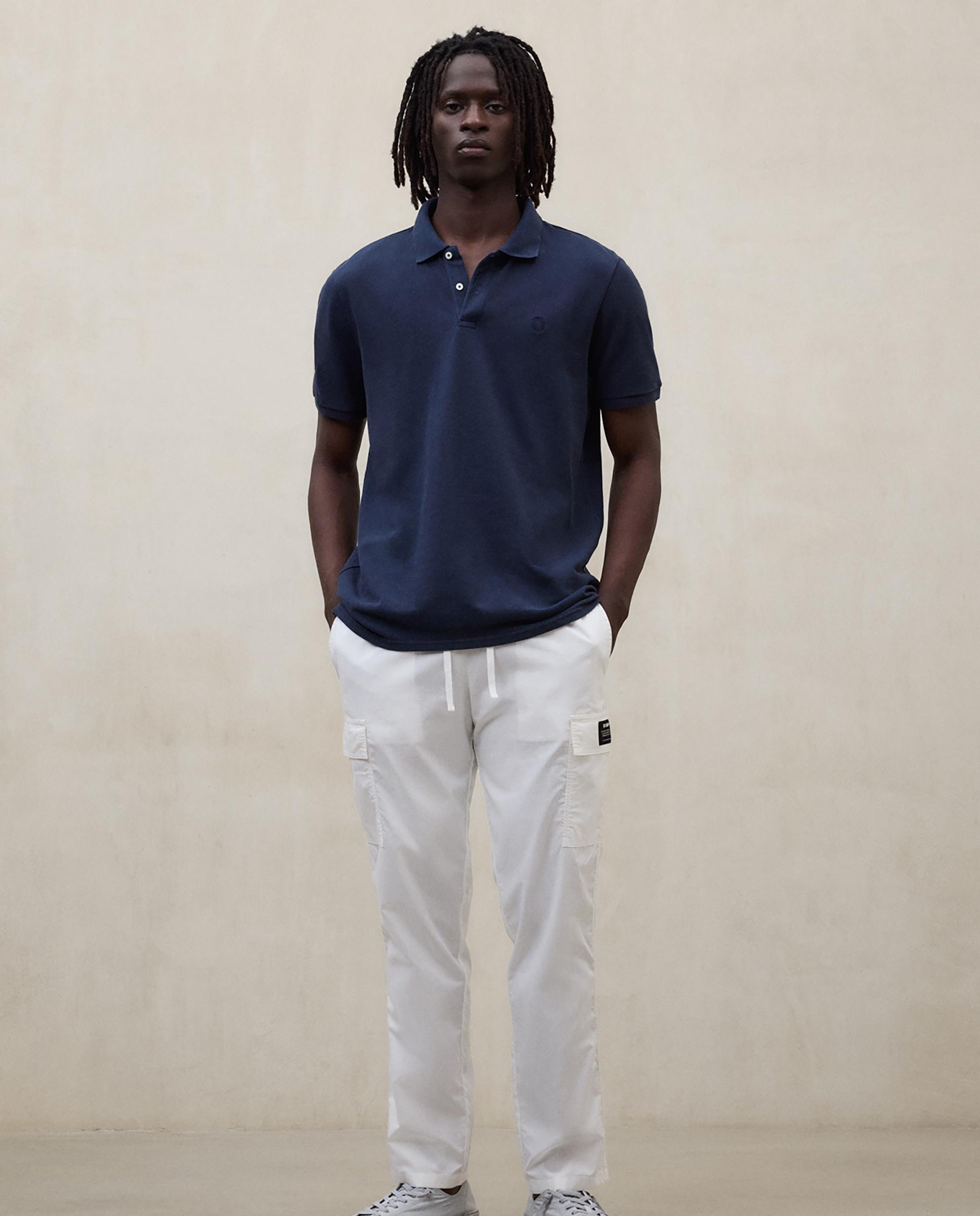 Ecoalf - Polo de manga corta de hombre en algodón con print en cuello.