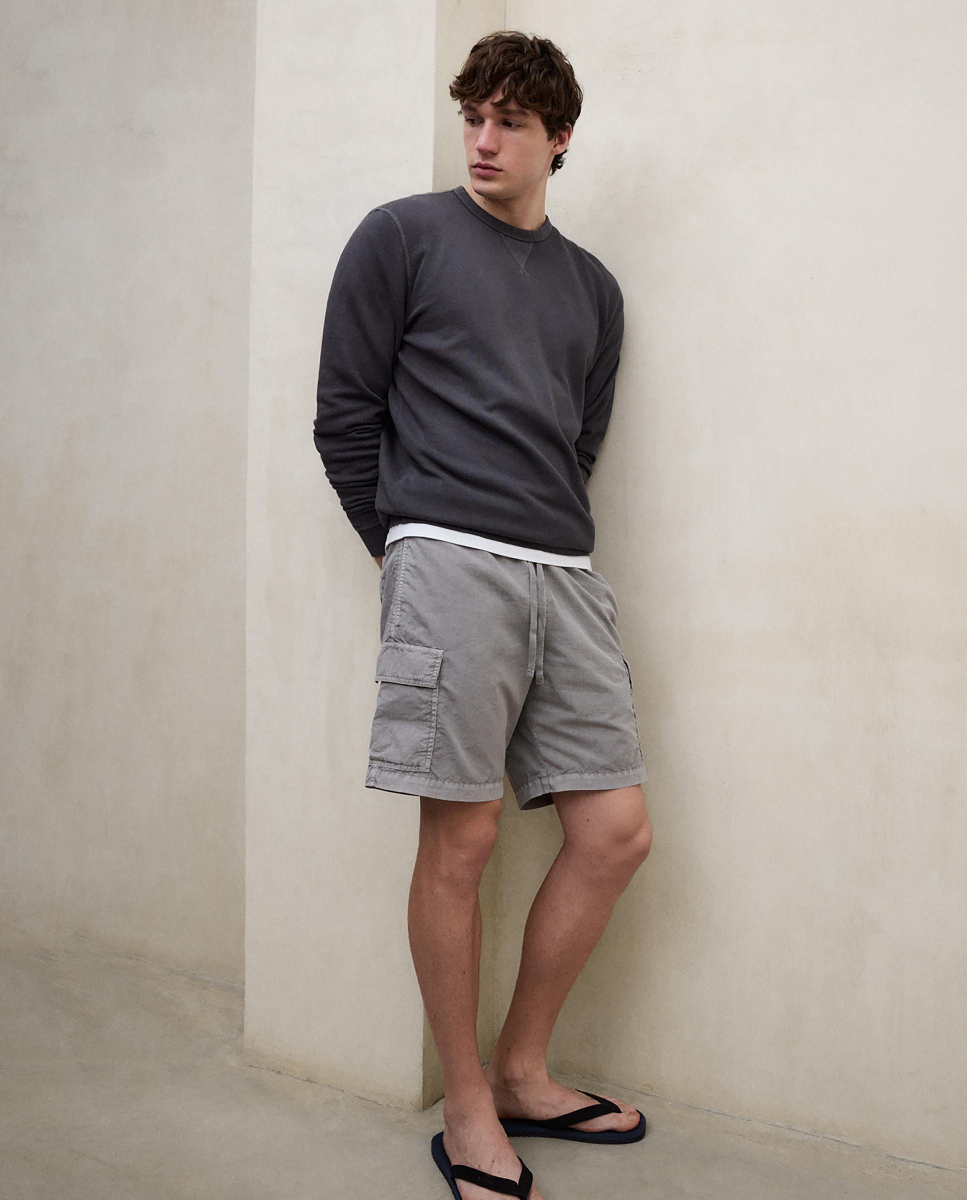Ecoalf - Pantalón corto cargo de hombre con cintura elástica de algodón.