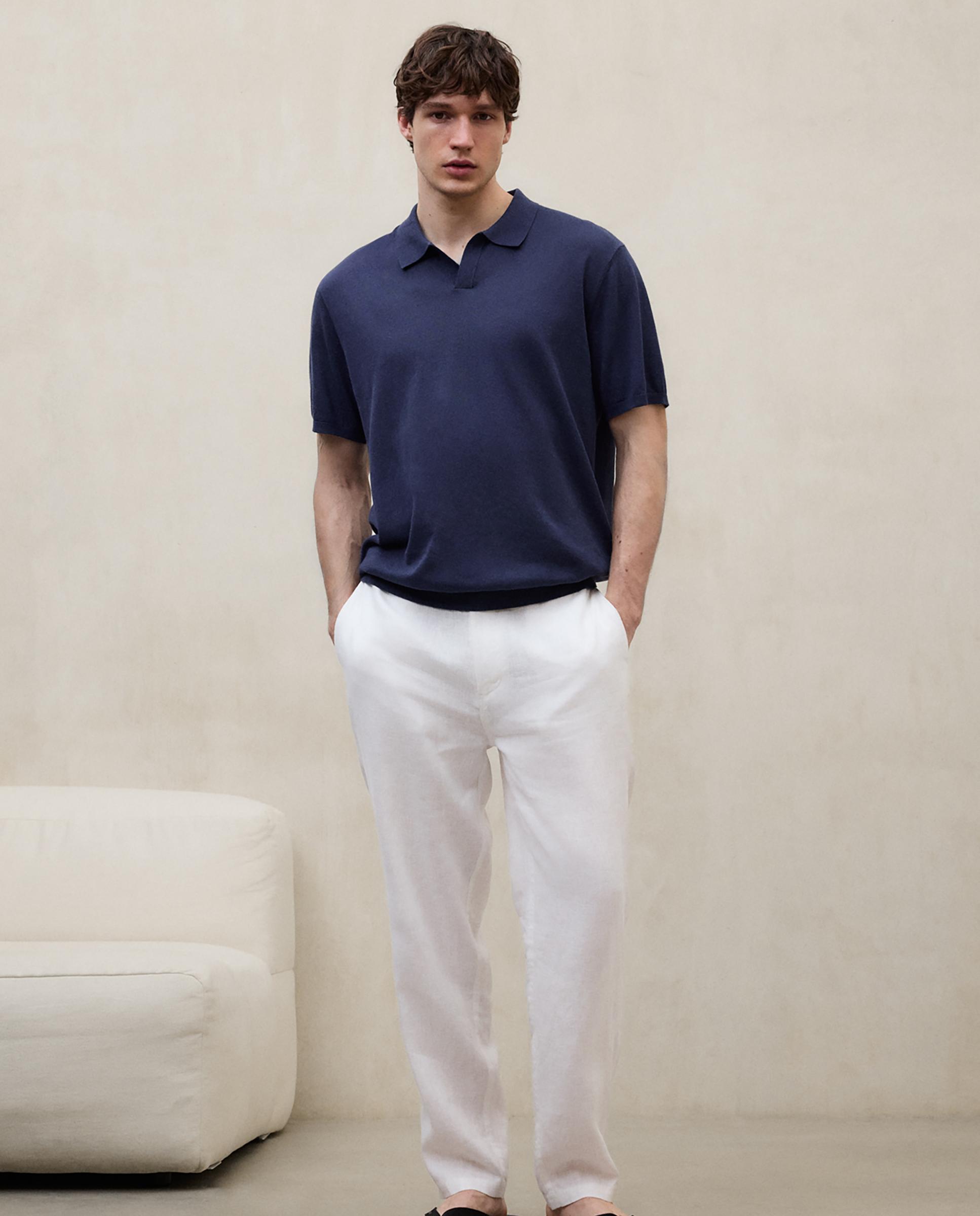 Ecoalf - Jersey de hombre de manga corta con cuello polo.