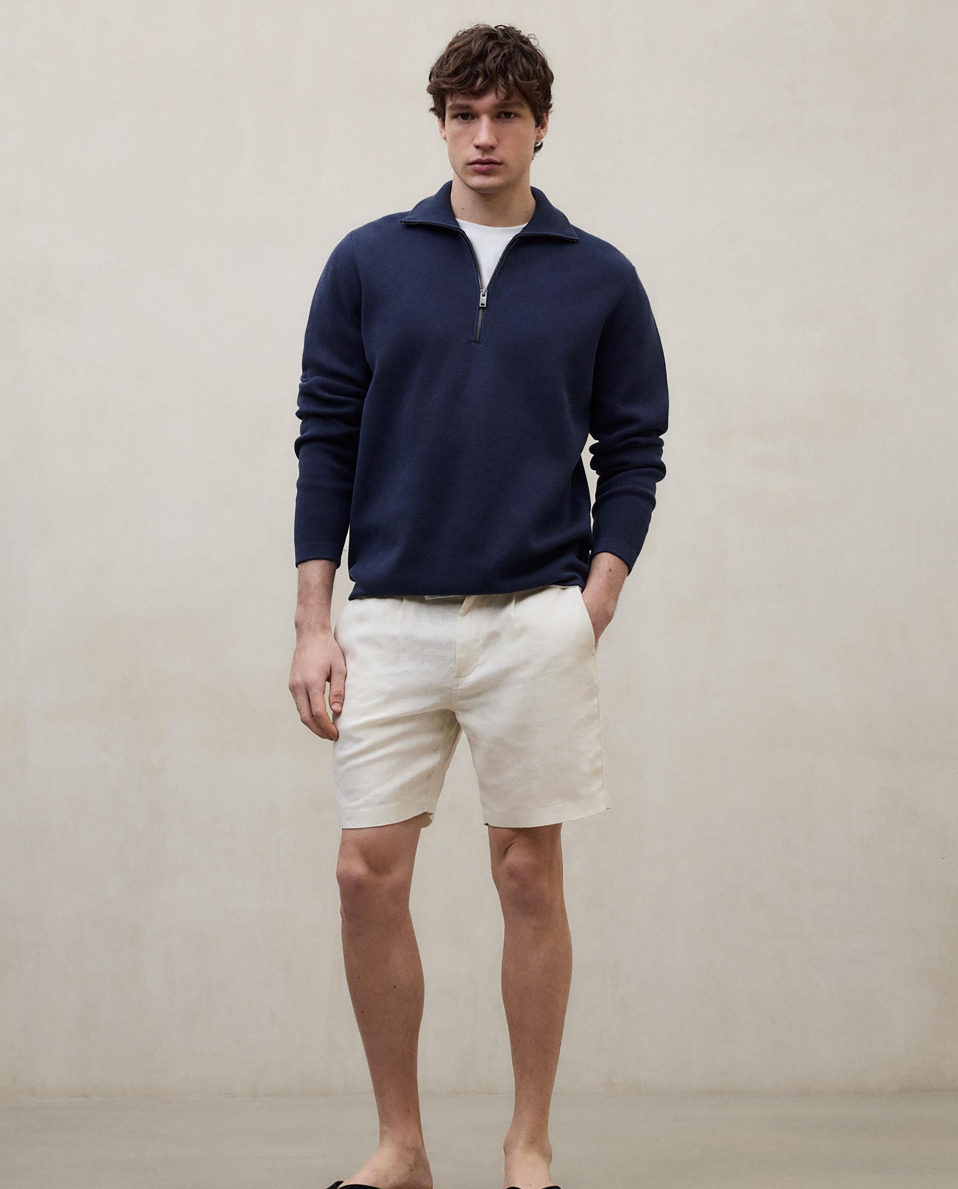 Ecoalf - Jersey de hombre de cuello alto con cremallera.