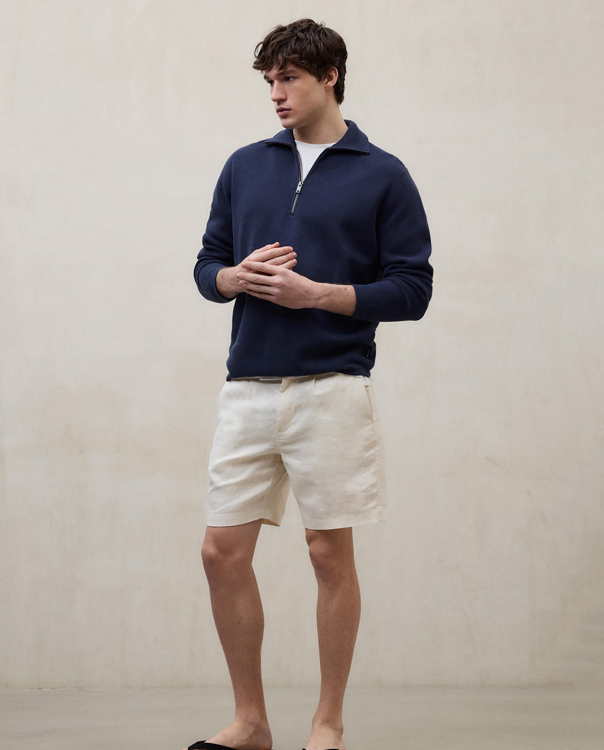 Jersey de hombre de cuello alto con cremallera - Ecoalf - Azul marino Azul marino-3